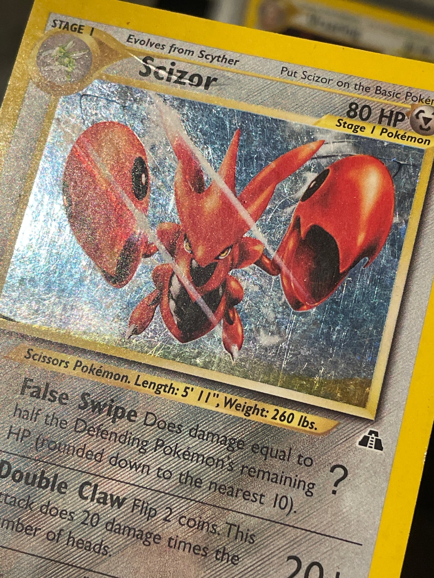 2001 Pokemon Neo Discovery 10/75 Scizor Holo