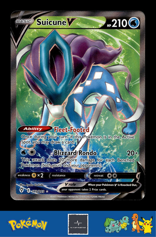 2021 Pokemon TCG SWSH Evolving Skies 173/203 Suicune V