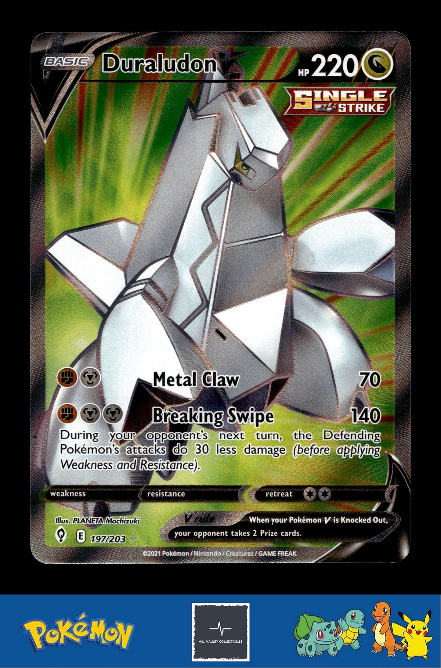 2021 Pokemon TCG SWSH Evolving Skies 197/203 Duraludon V