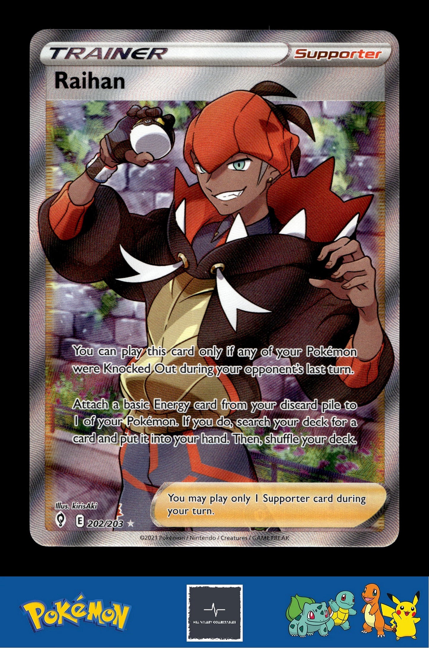 2021 Pokemon TCG SWSH Evolving Skies 202/203 Raihan