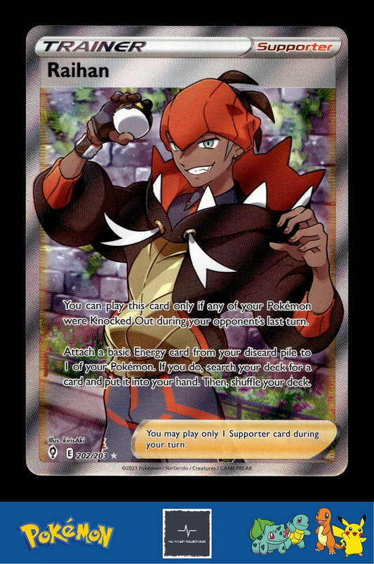 2021 Pokemon TCG SWSH Evolving Skies 202/203 Raihan