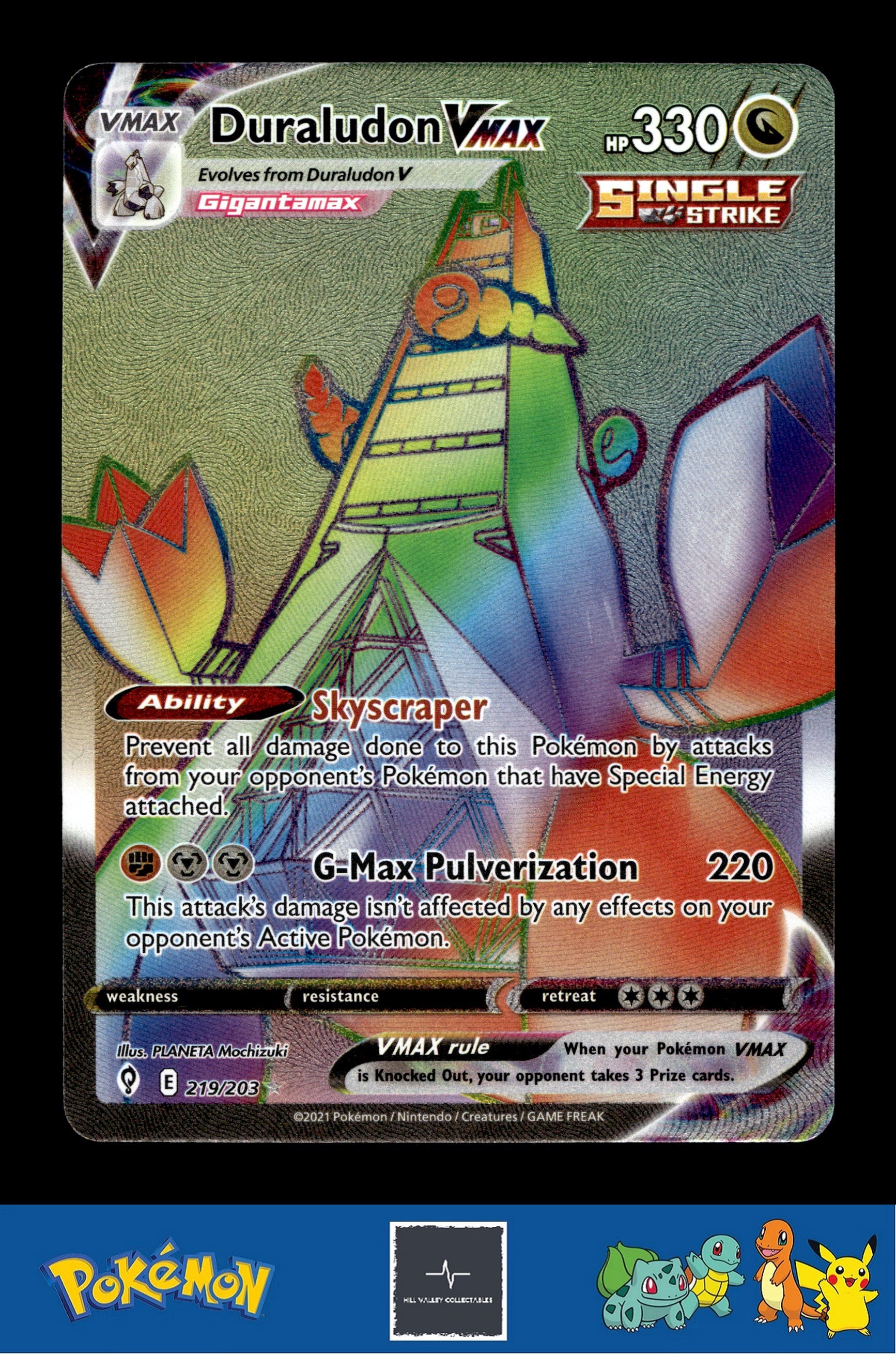 2021 Pokemon TCG SWSH Evolving Skies 219/203 Duraludon VMAX