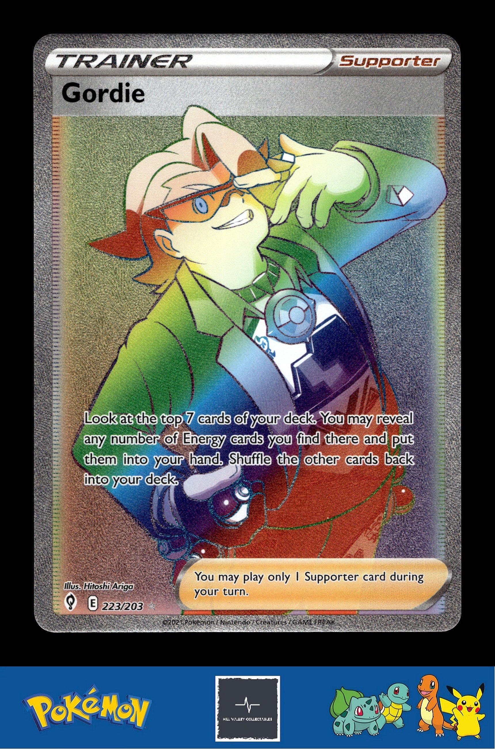 2021 Pokemon TCG SWSH Evolving Skies 223/203 Gordie Hill Valley Collectables 2021 Pokemon TCG SWSH Evolving Skies 223/203 Gordie Hill Valley Collectables