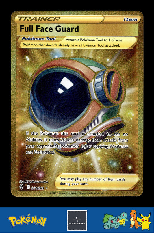2021 Pokemon TCG SWSH Evolving Skies 231/203 Full Face Guard