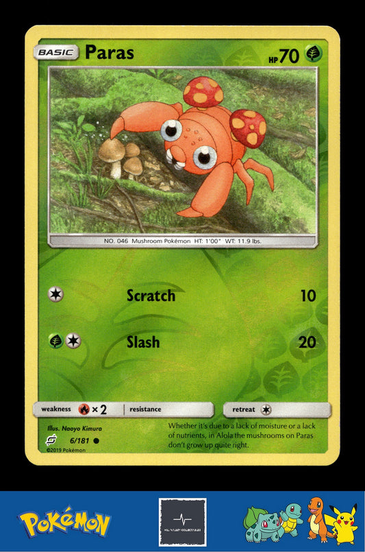 2019 Pokemon SM Team Up 6/181 Paras Reverse