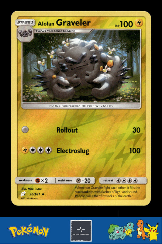 2019 Pokemon SM Team Up 36/181 Alolan Graveler Reverse