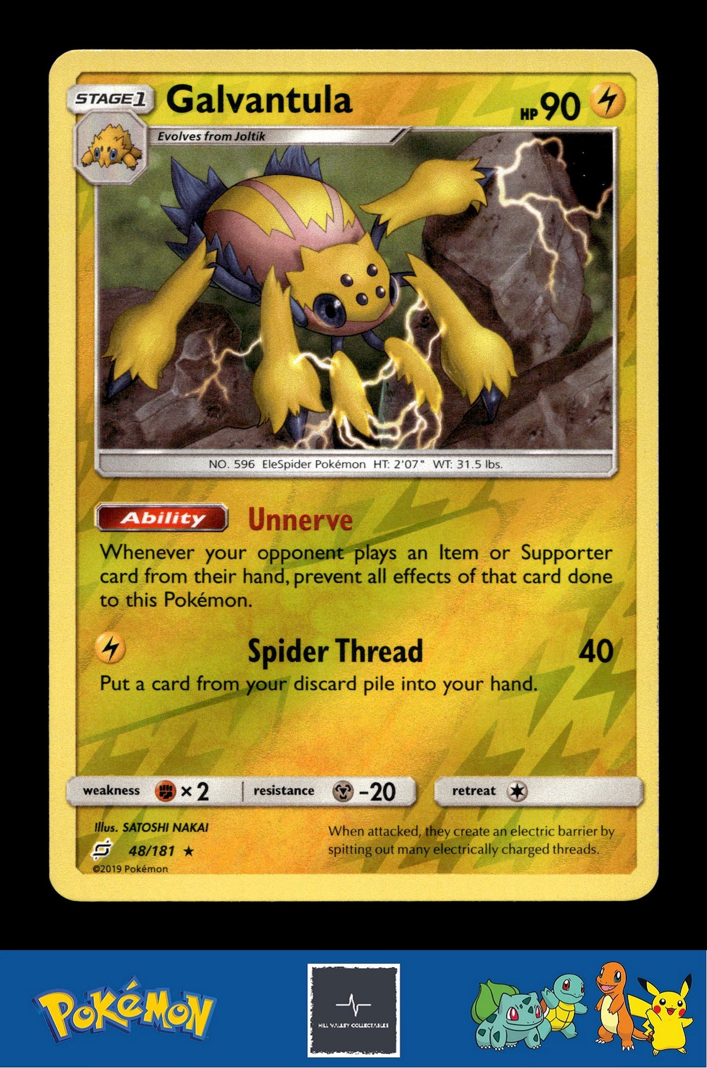 2019 Pokemon SM Team Up 48/181 Galvantula Reverse
