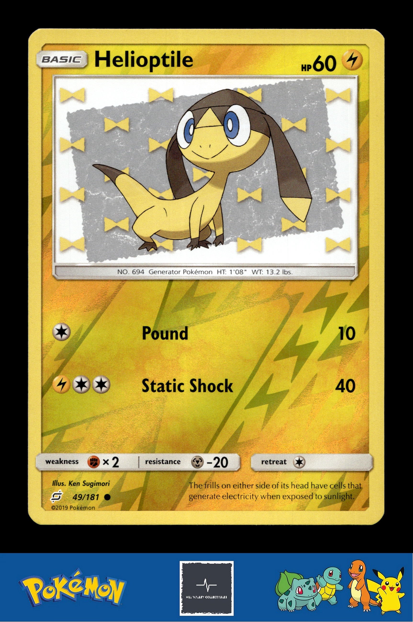 2019 Pokemon SM Team Up 49/181 Helioptile Reverse