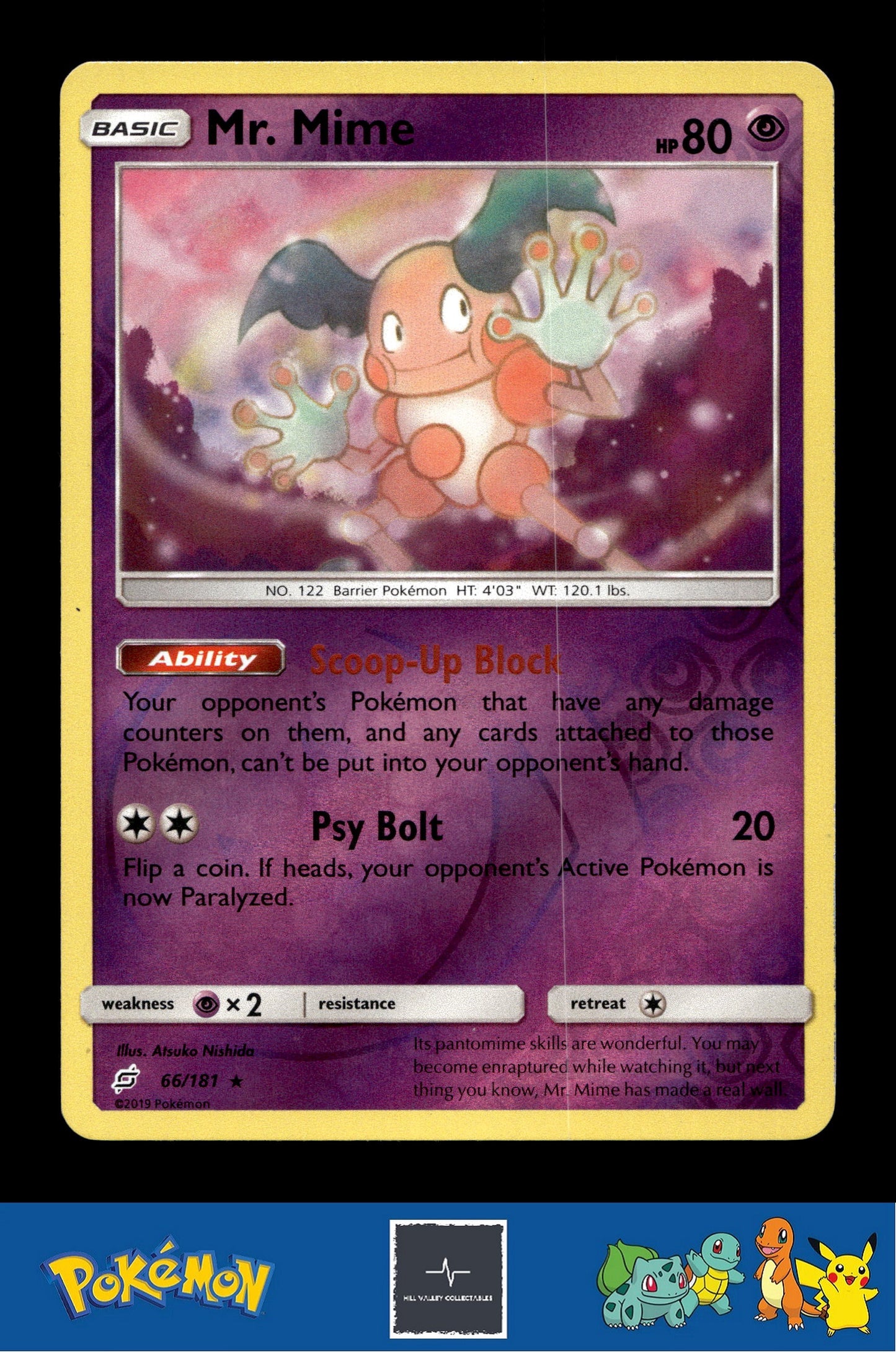 2019 Pokemon SM Team Up 66/181 Mr. Mime Reverse