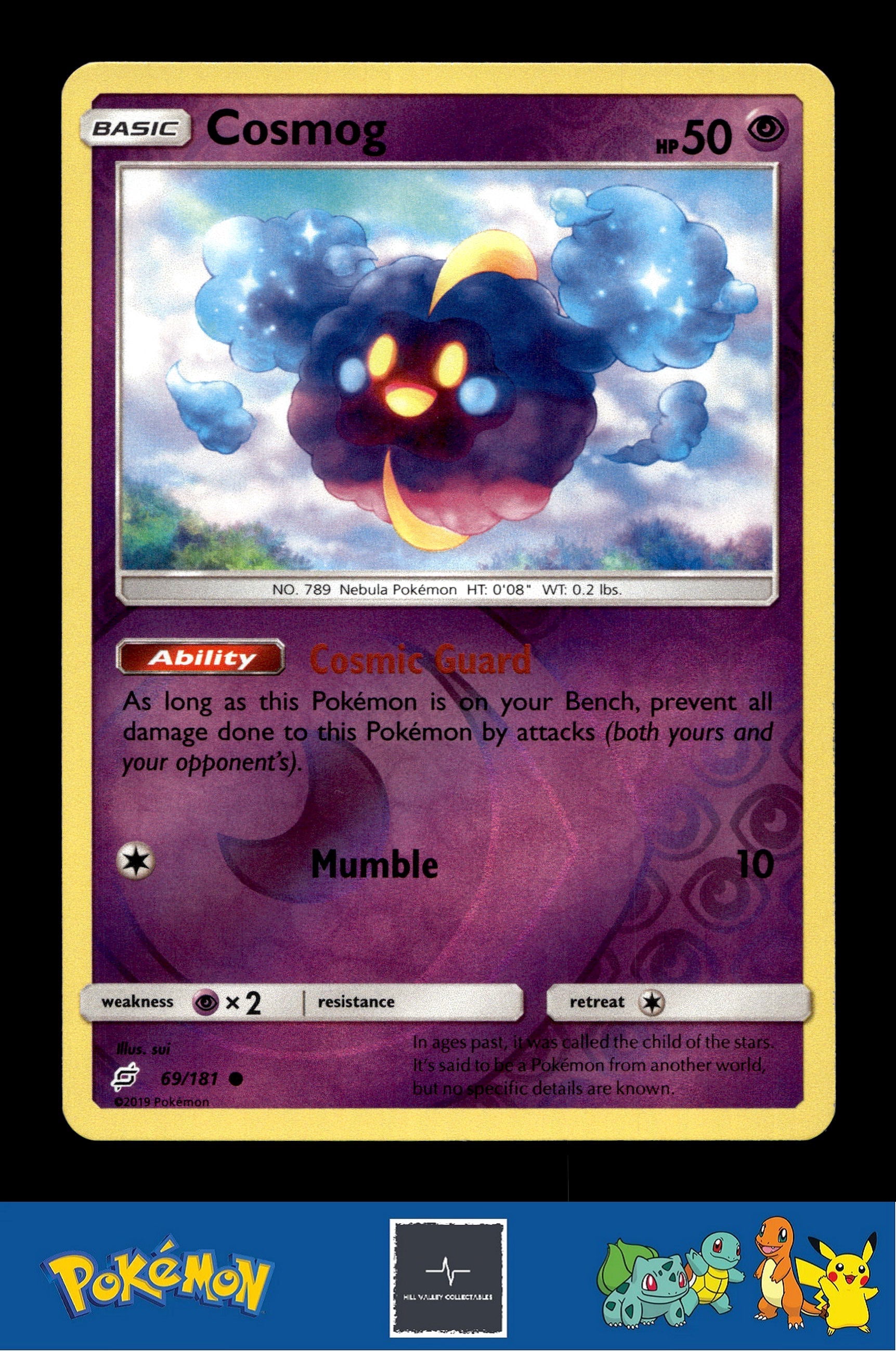 2019 Pokemon SM Team Up 69/181 Cosmog Reverse