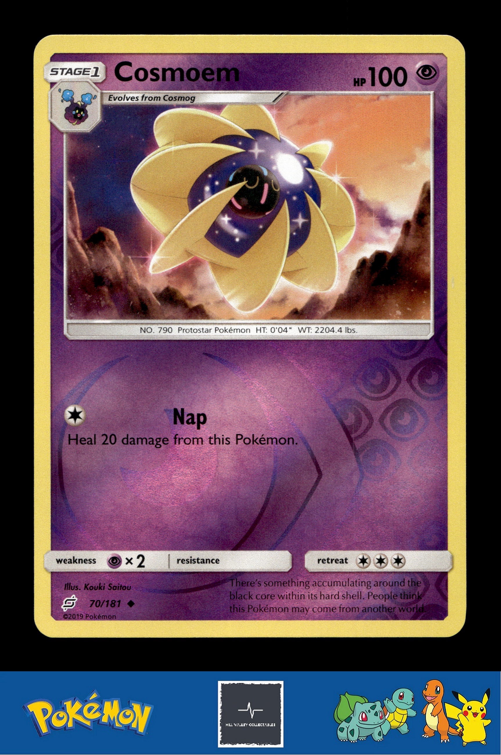 2019 Pokemon SM Team Up 70/181 Cosmoem Reverse