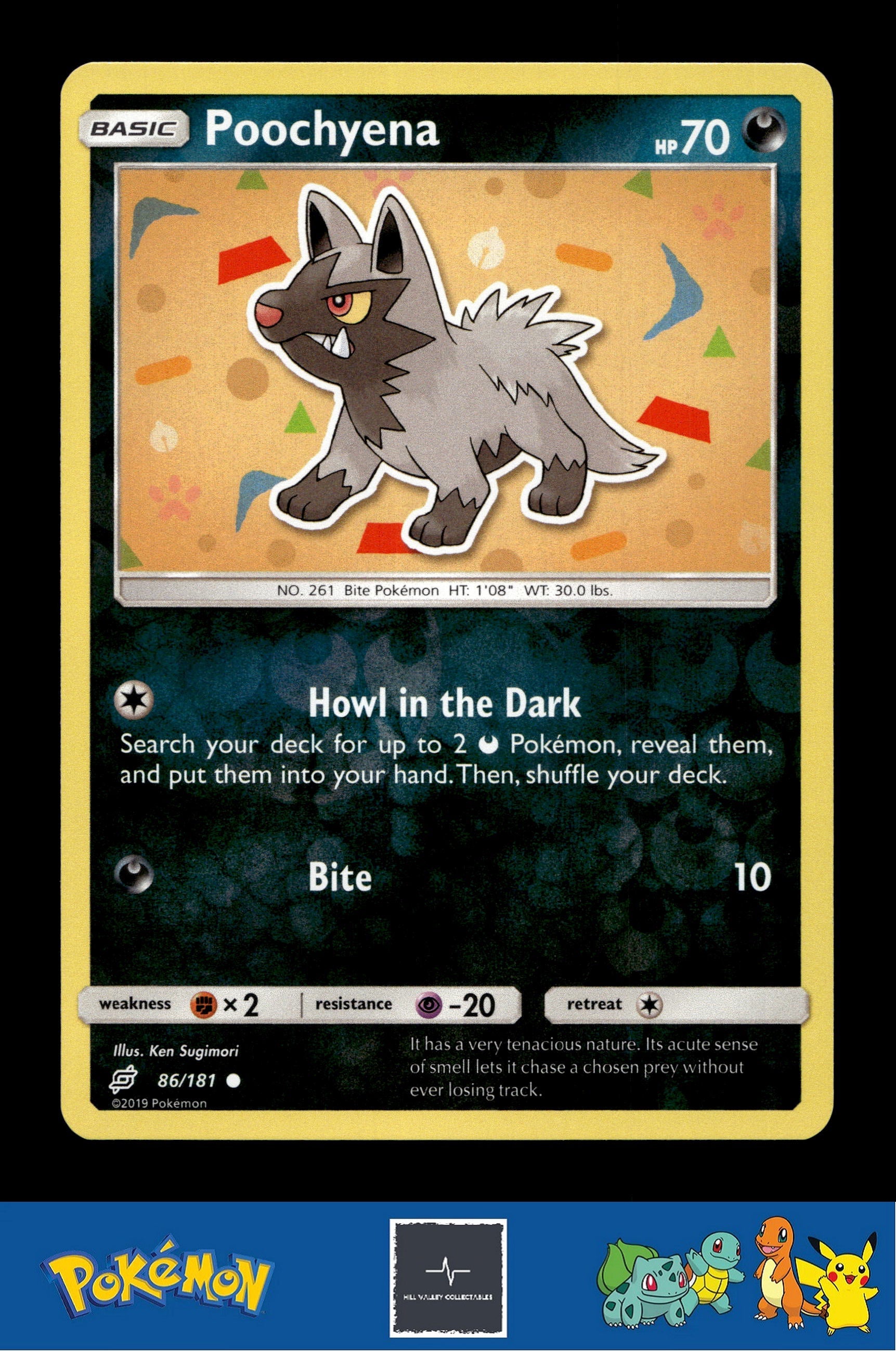 2019 Pokemon SM Team Up 86/181 Poochyena Reverse