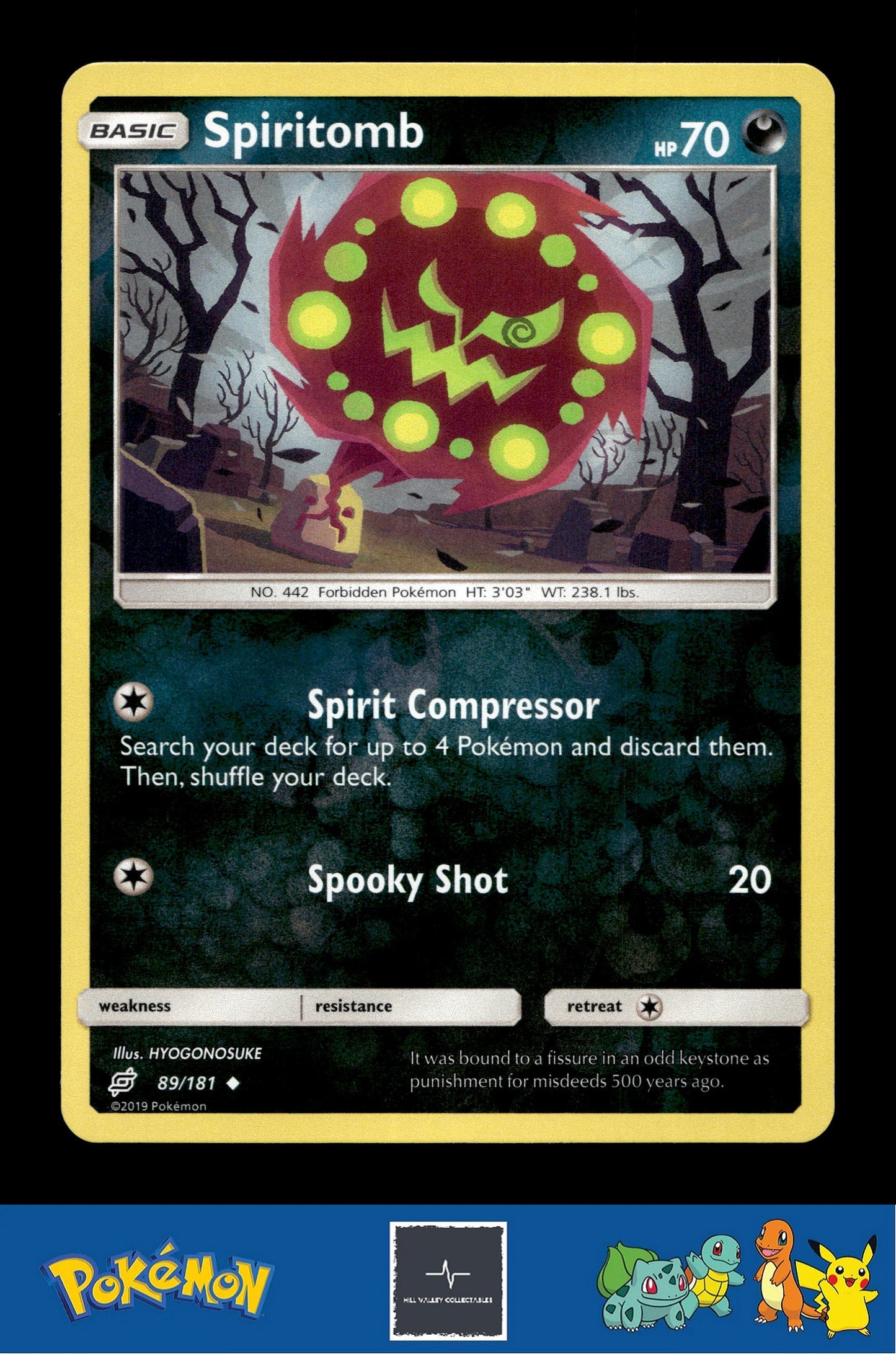 2019 Pokemon SM Team Up 89/181 Spiritomb Reverse