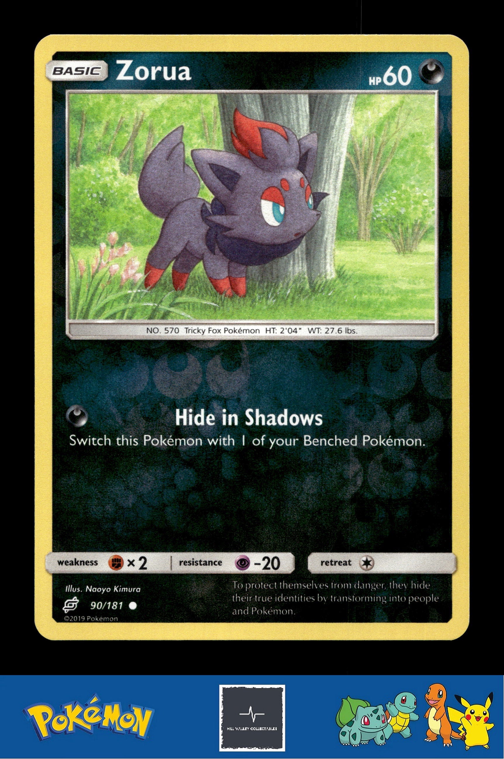2019 Pokemon SM Team Up 90/181 Zorua Reverse
