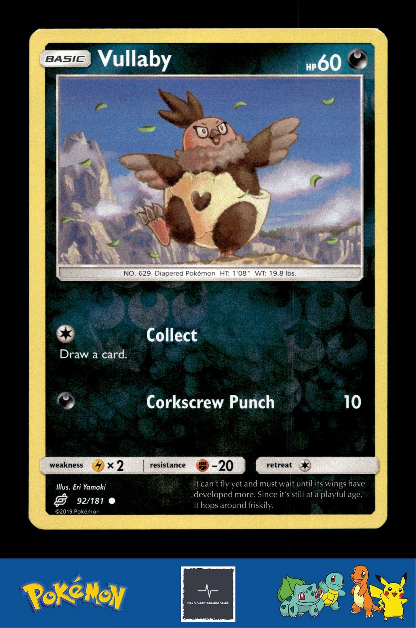 2019 Pokemon SM Team Up 92/181 Vullaby Reverse