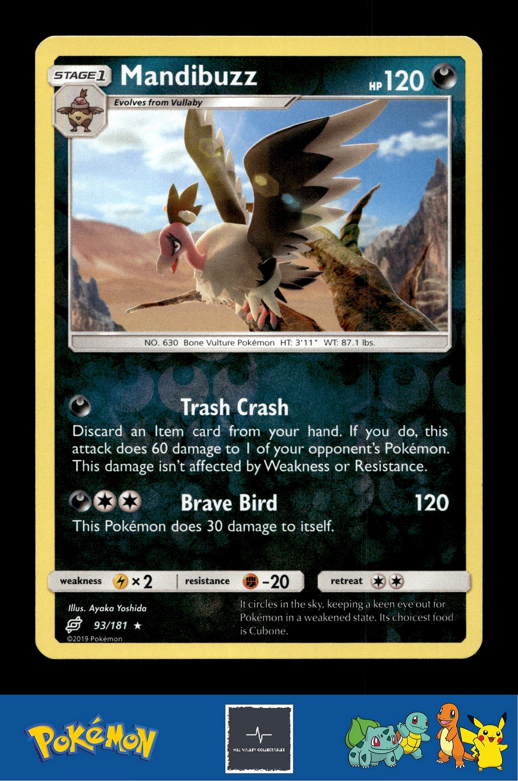 2019 Pokemon SM Team Up 93/181 Mandibuzz Reverse