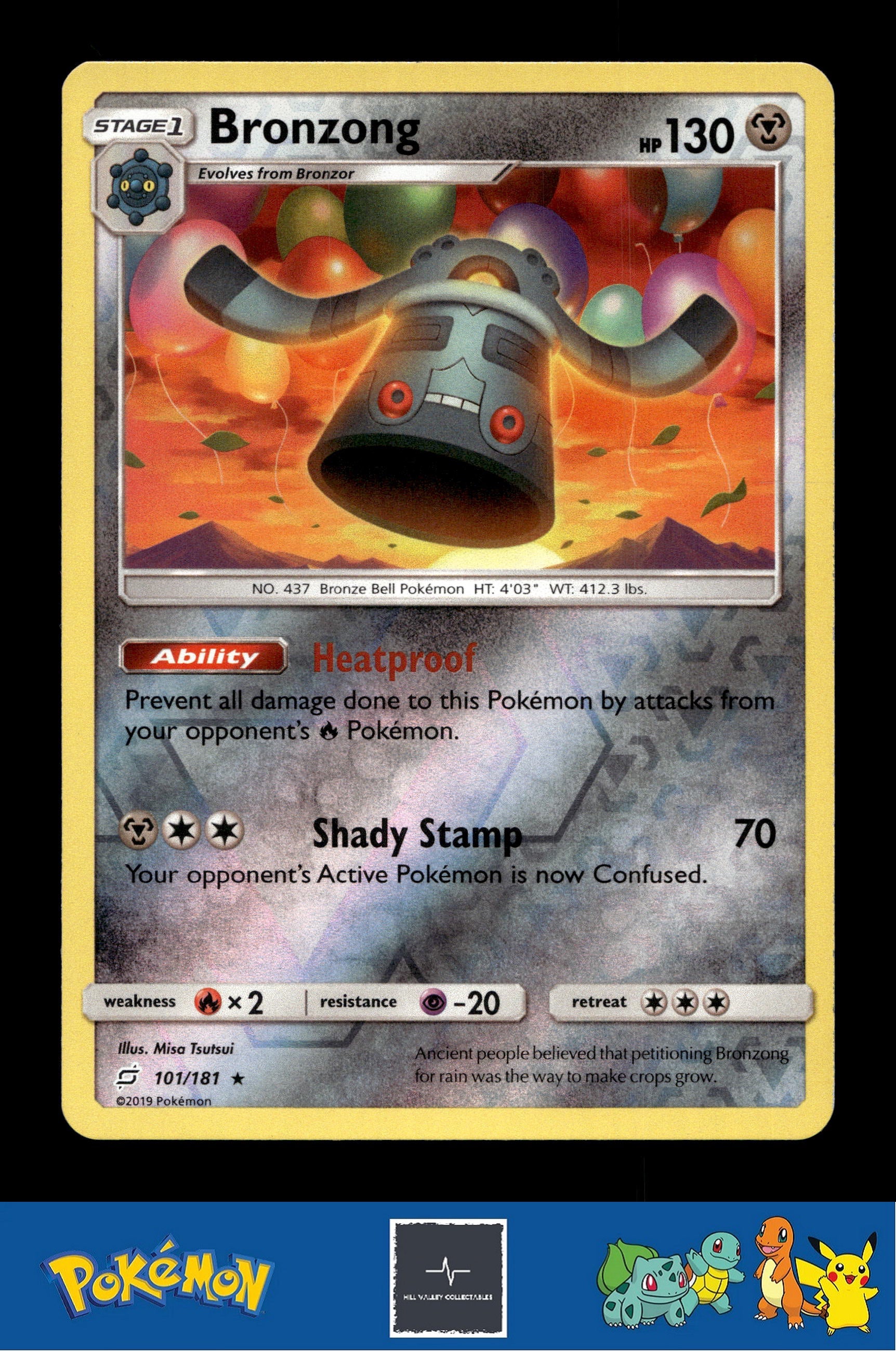 2019 Pokemon SM Team Up 101/181 Bronzong Reverse