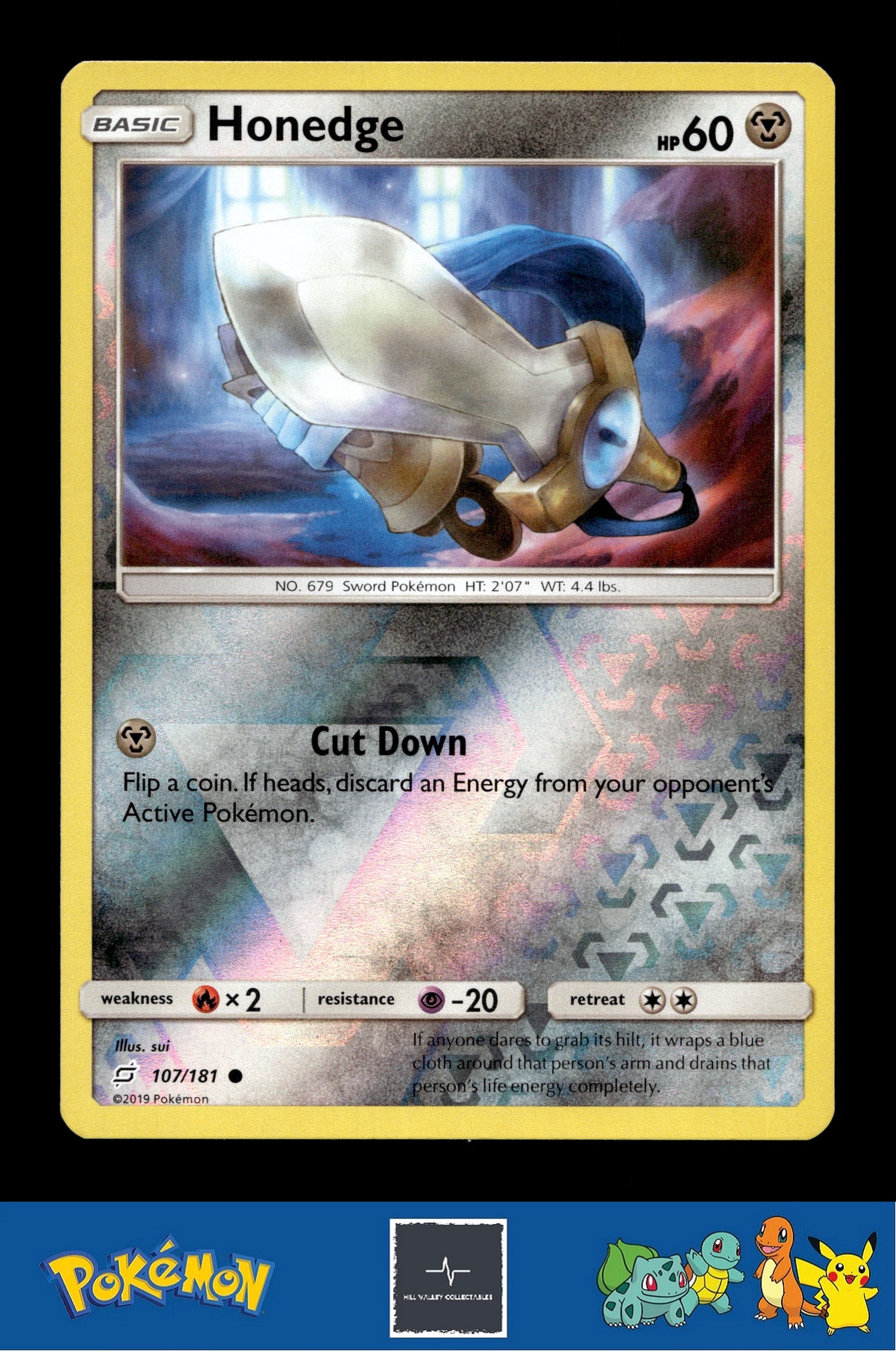 2019 Pokemon SM Team Up 107/181 Honedge Reverse