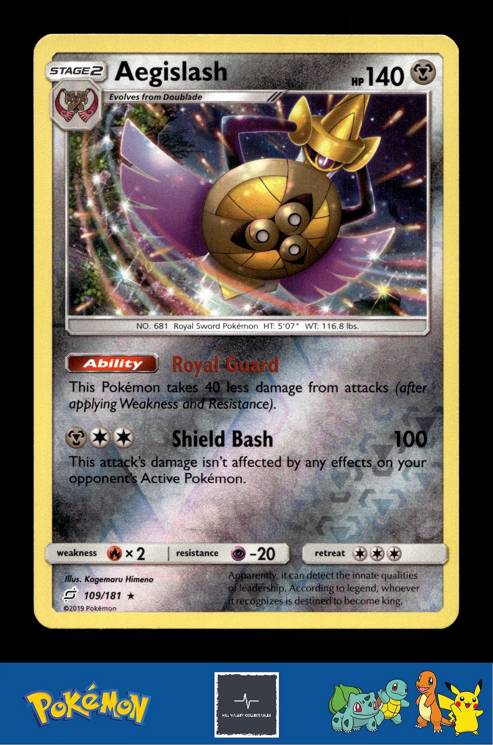 2019 Pokemon SM Team Up 109/181 Aegislash Reverse
