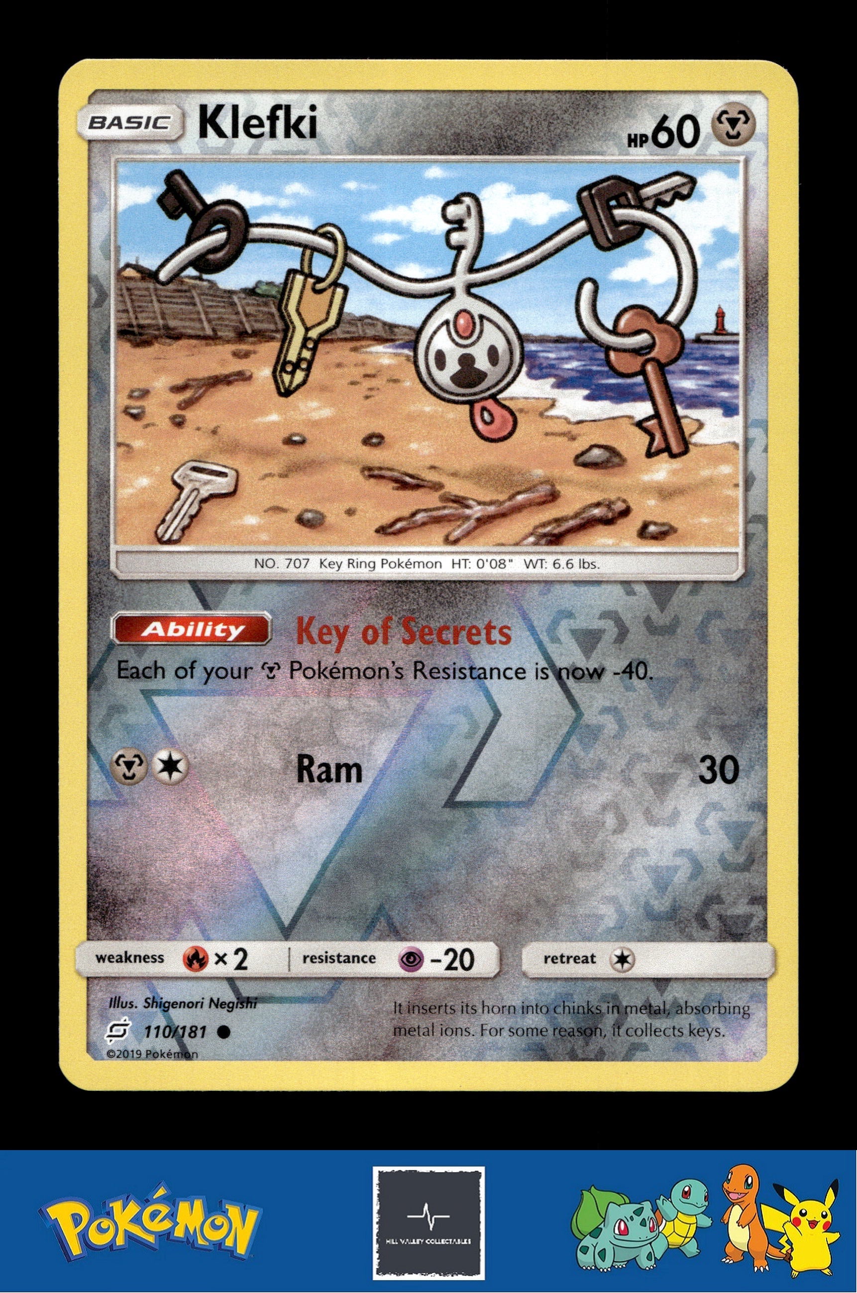 2019 Pokemon SM Team Up 110/181 Klefki Reverse