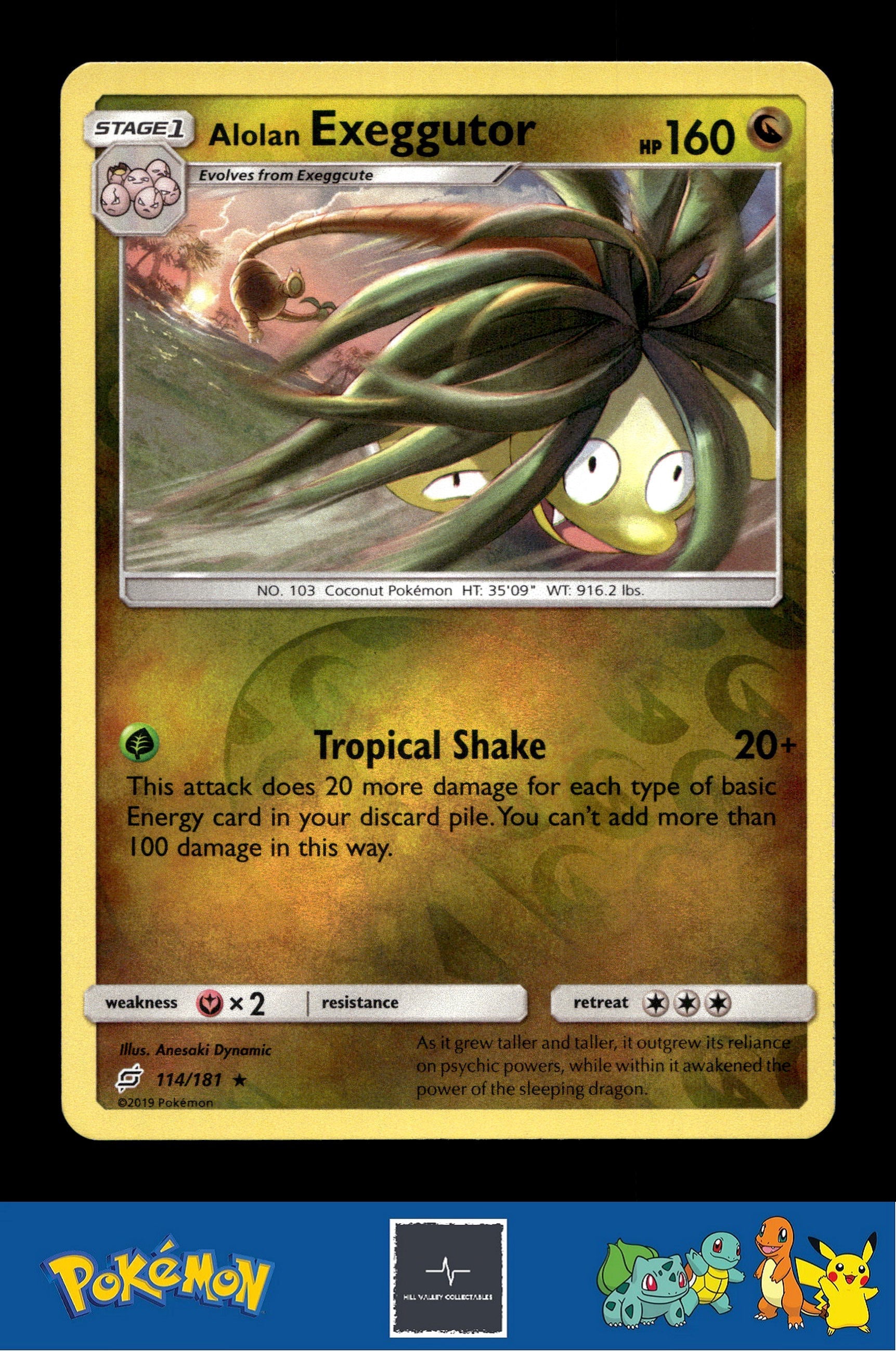 2019 Pokemon SM Team Up 114/181 Alolan Exeggutor Reverse