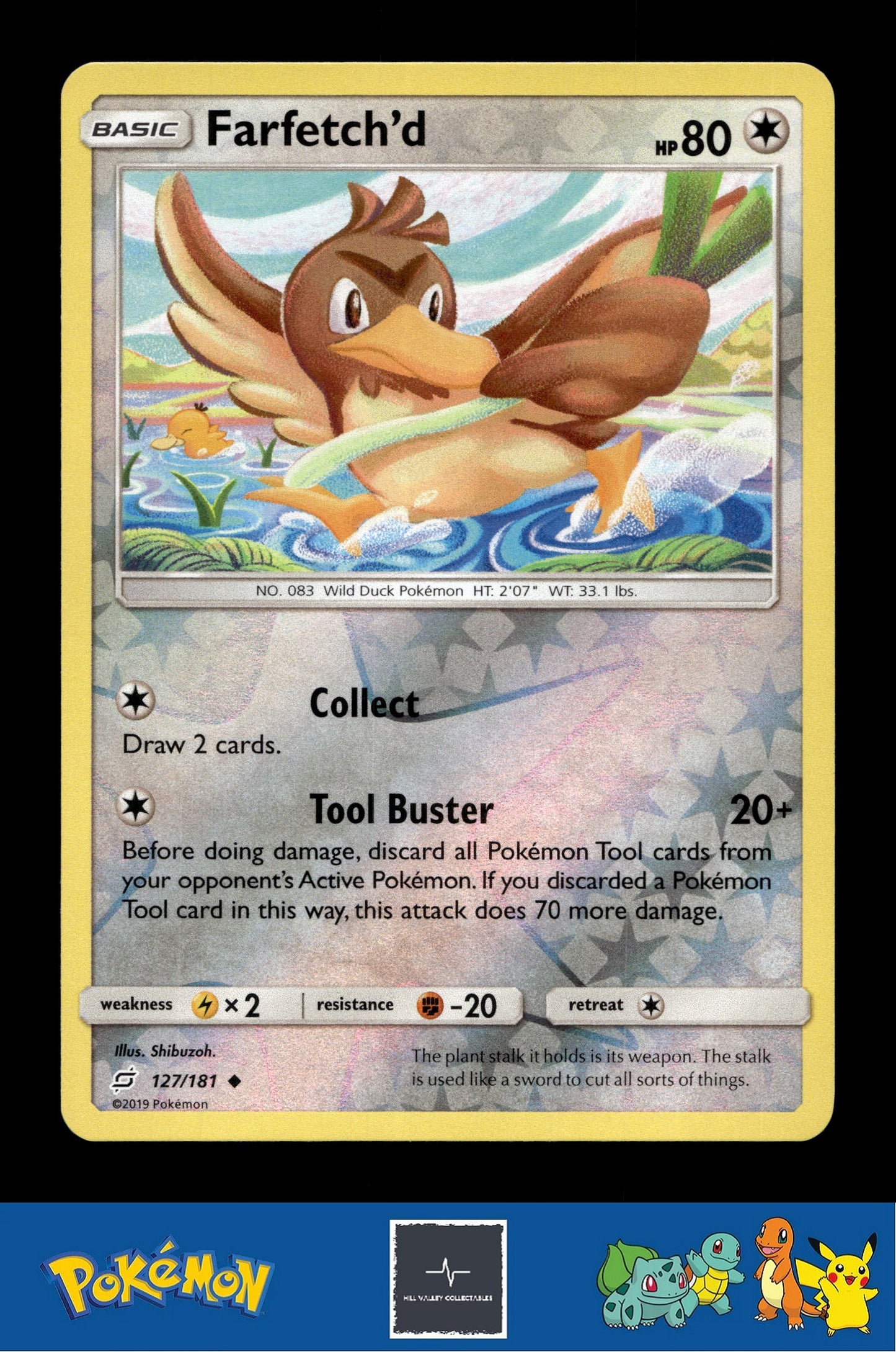 2019 Pokemon SM Team Up 127/181 Farfetch'd Reverse