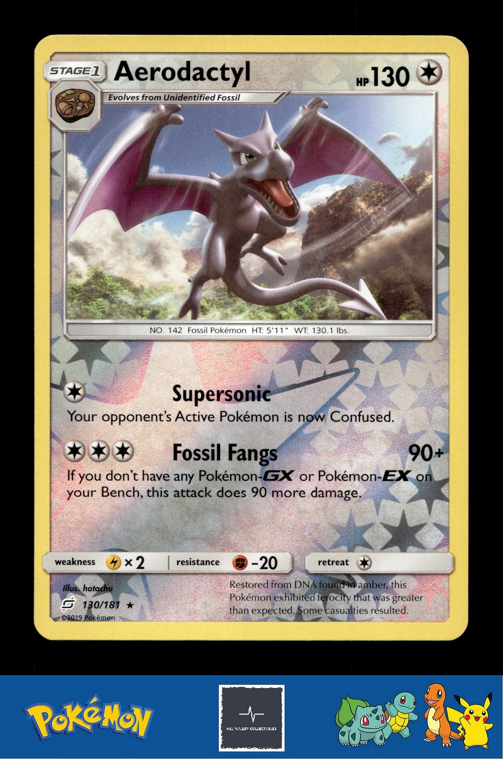 2019 Pokemon SM Team Up 130/181 Aerodactyl Reverse