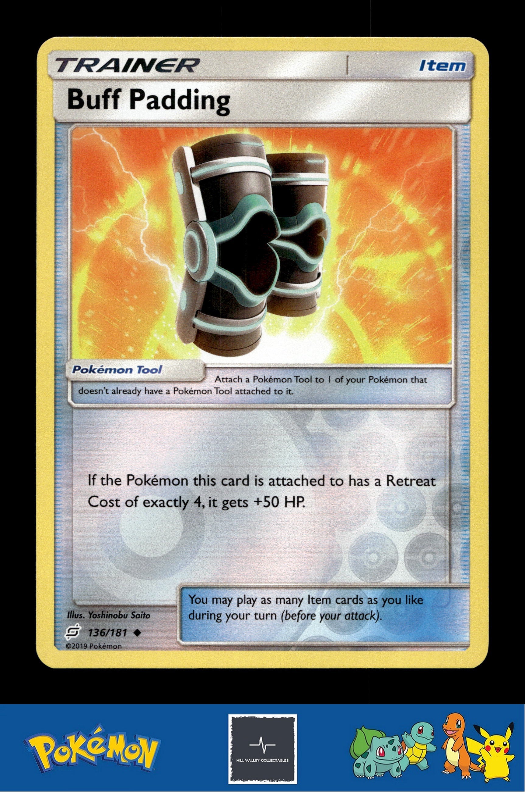 2019 Pokemon SM Team Up 136/181 Buff Padding Reverse