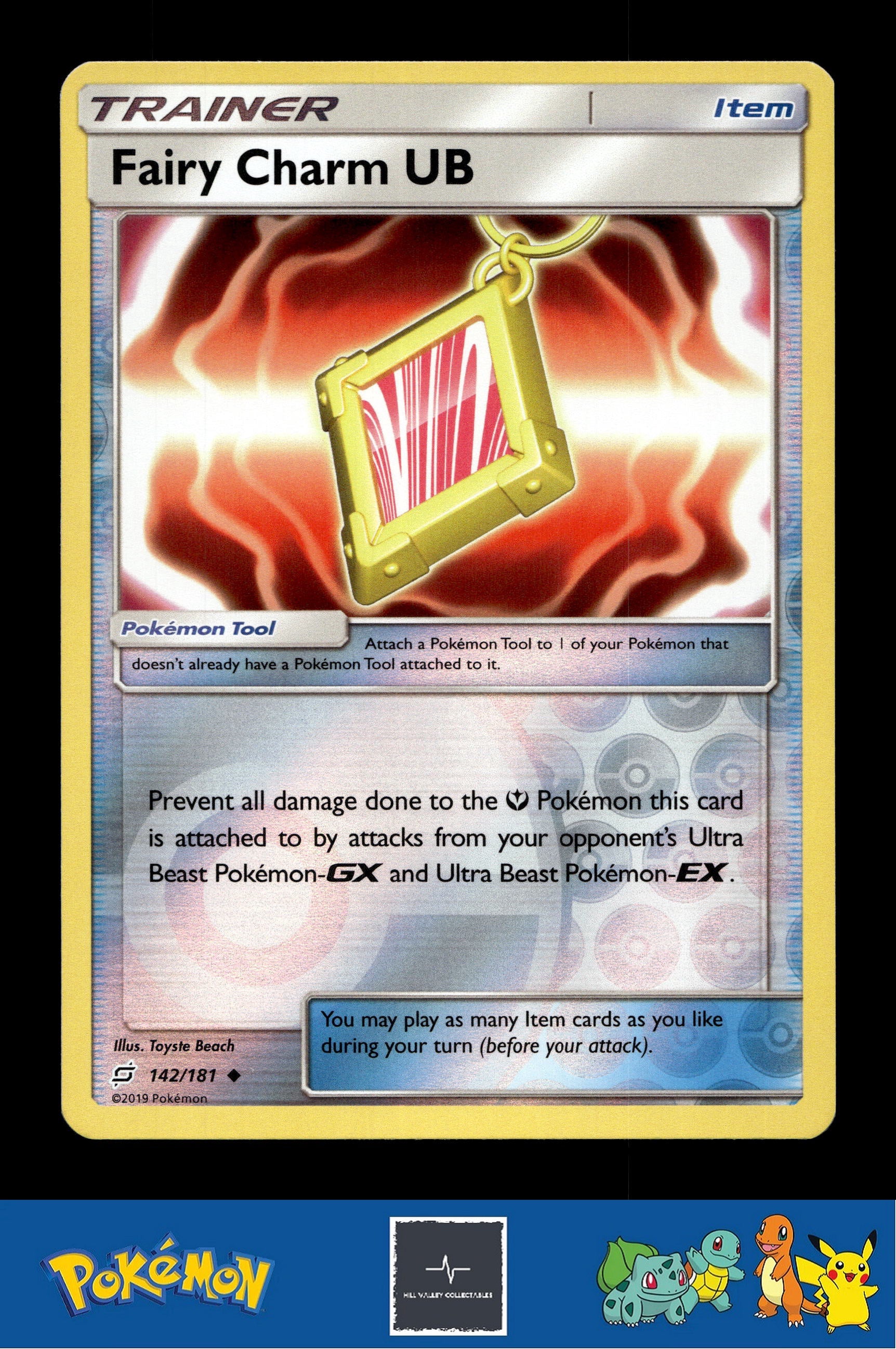 2019 Pokemon SM Team Up 142/181 Fairy Charm UB Reverse