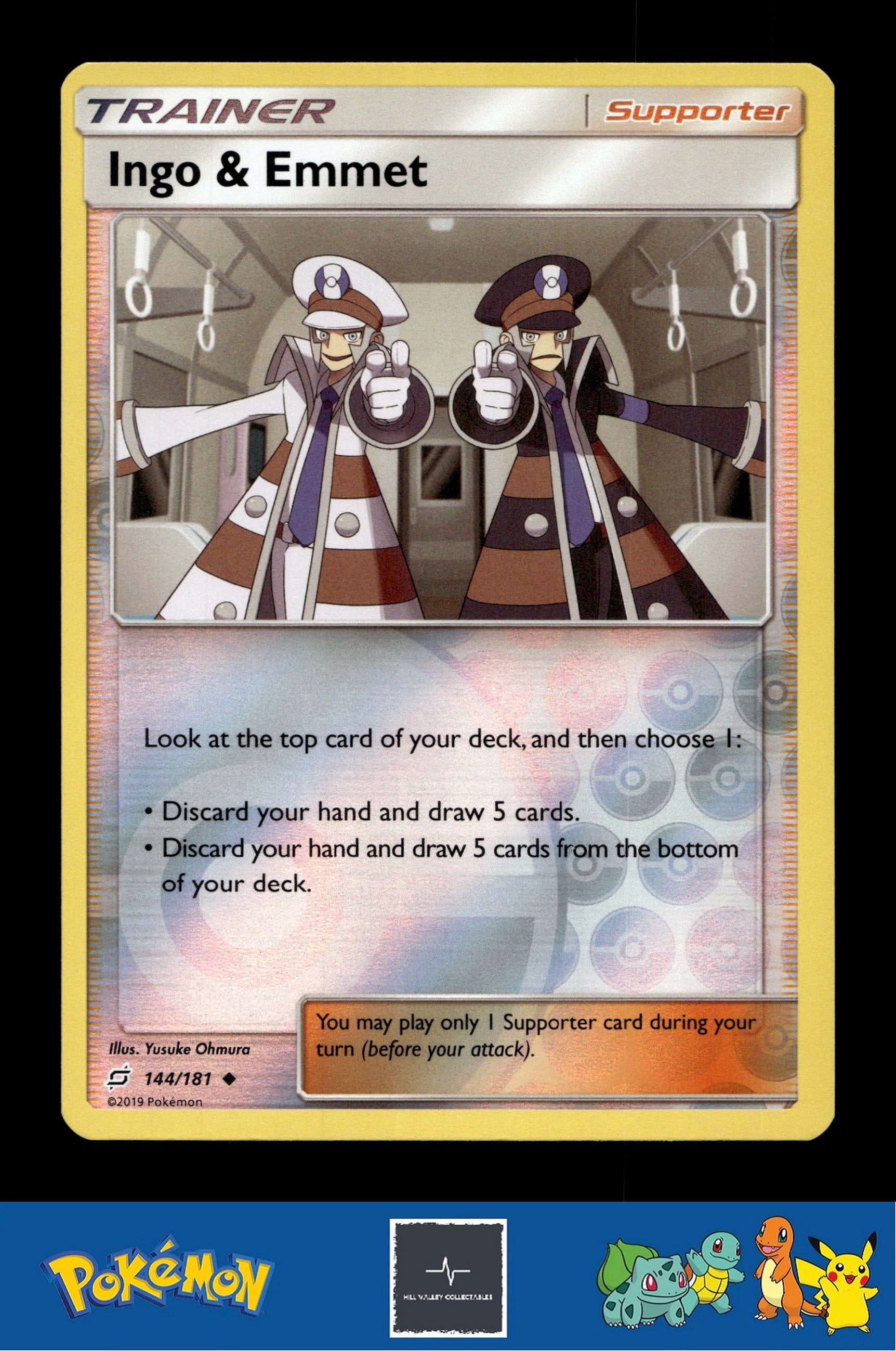 2019 Pokemon SM Team Up 144/181 Ingo & Emmet Reverse