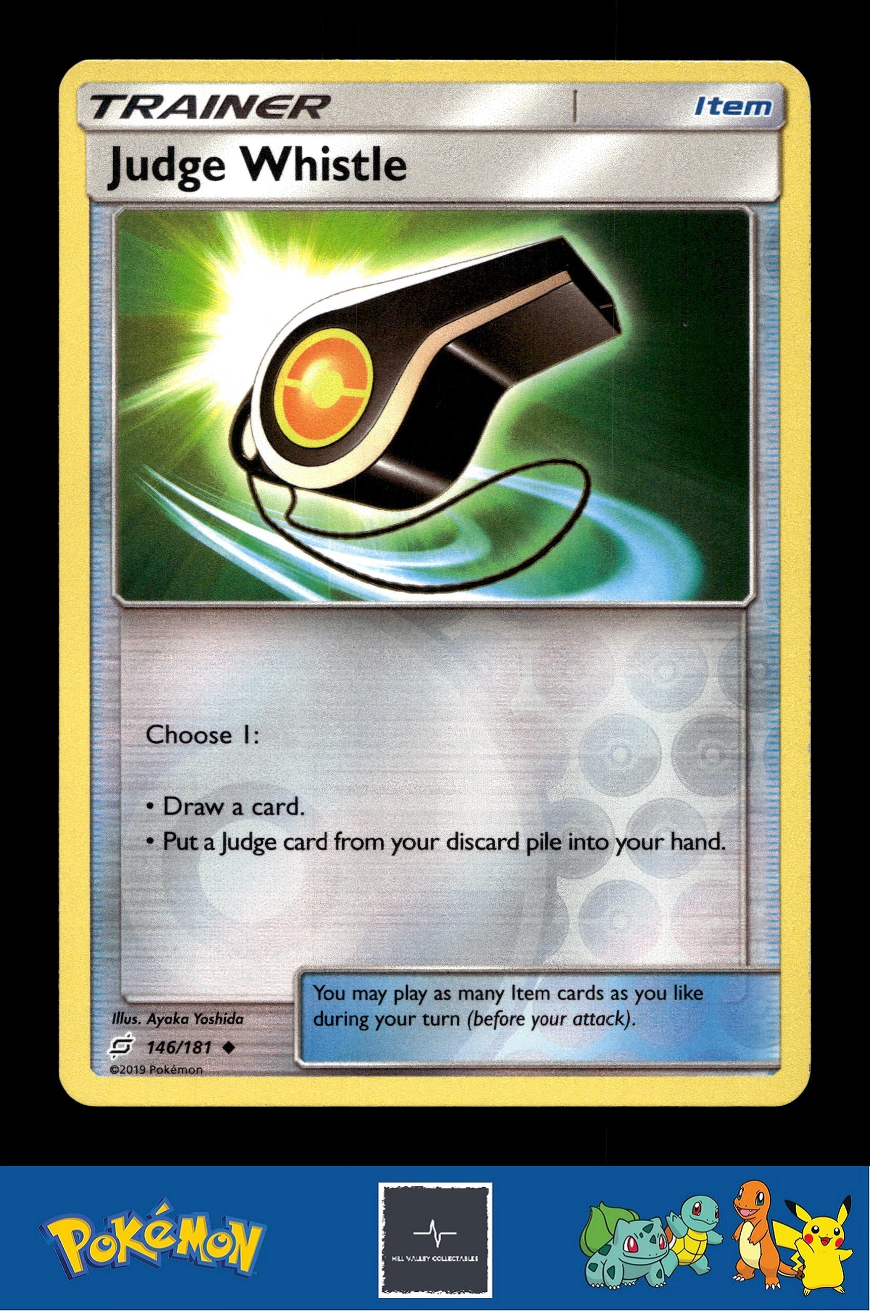 2019 Pokemon SM Team Up 146/181 Judge Whistle Reverse