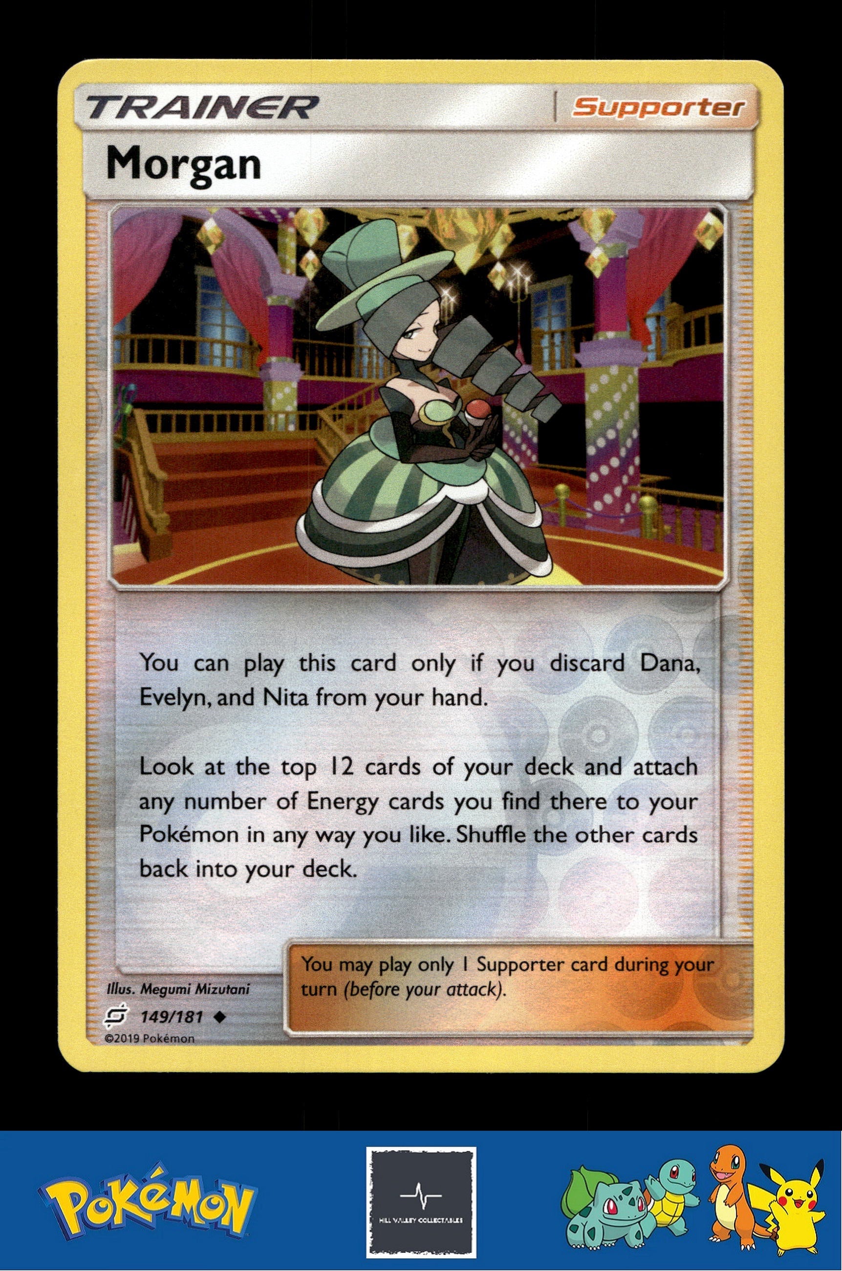 2019 Pokemon SM Team Up 149/181 Morgan Reverse