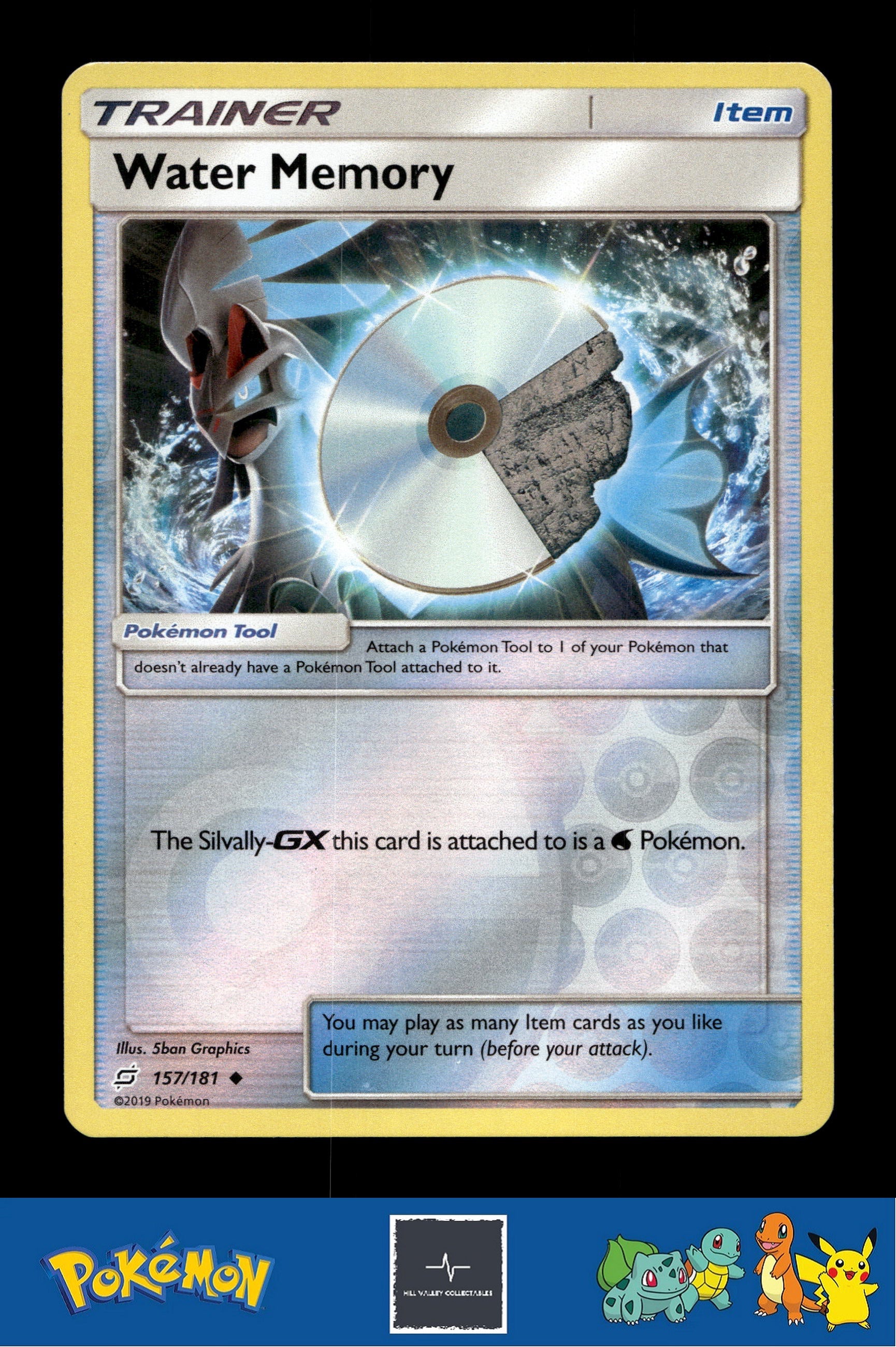 2019 Pokemon SM Team Up 157/181 Water Memory Reverse