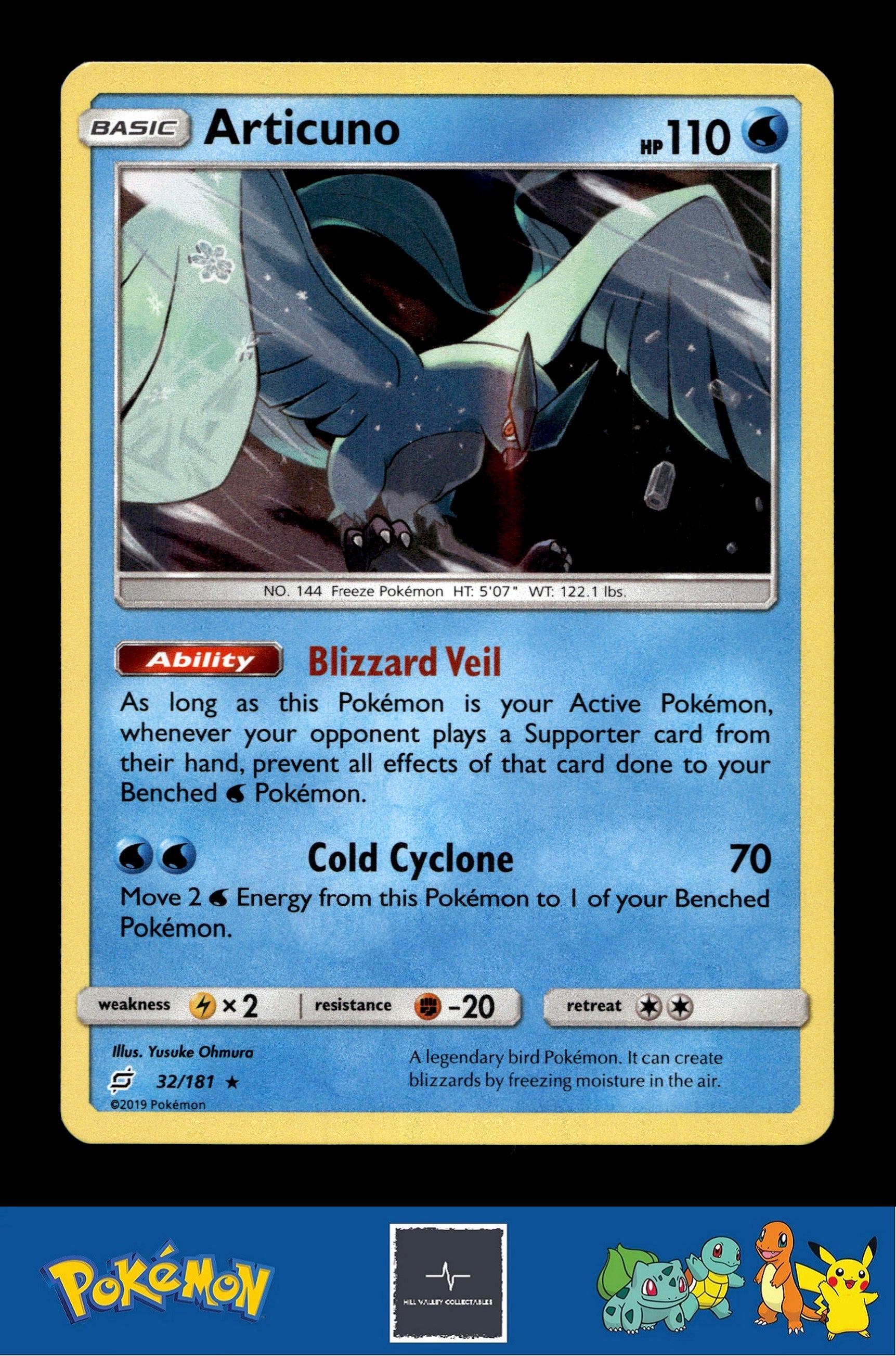 2019 Pokemon SM Team Up 32/181 Articuno Holo