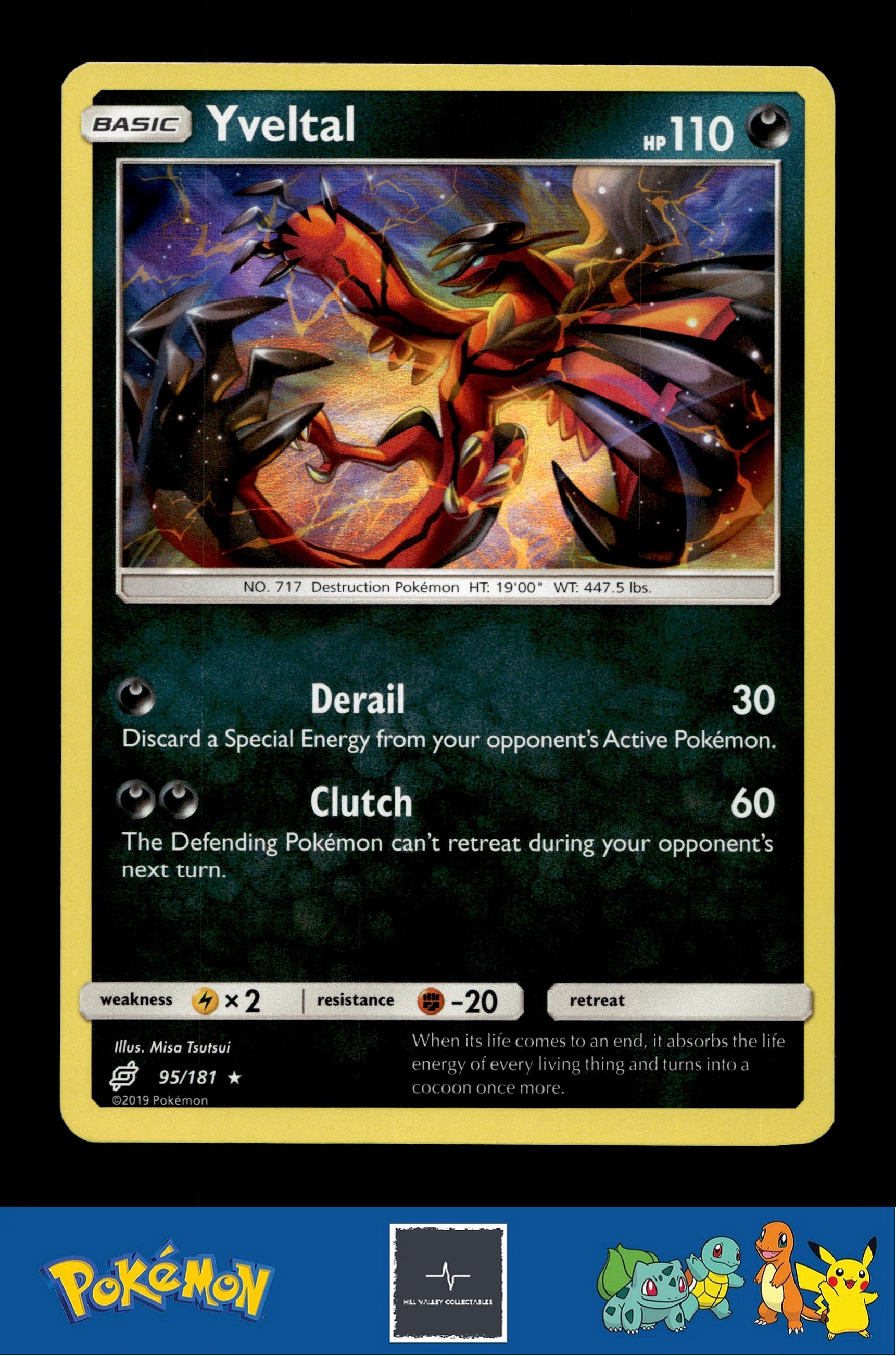 2019 Pokemon SM Team Up 95/181 Yveltal Holo