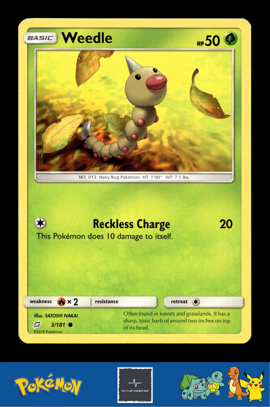 2019 Pokemon SM Team Up 3/181 Weedle