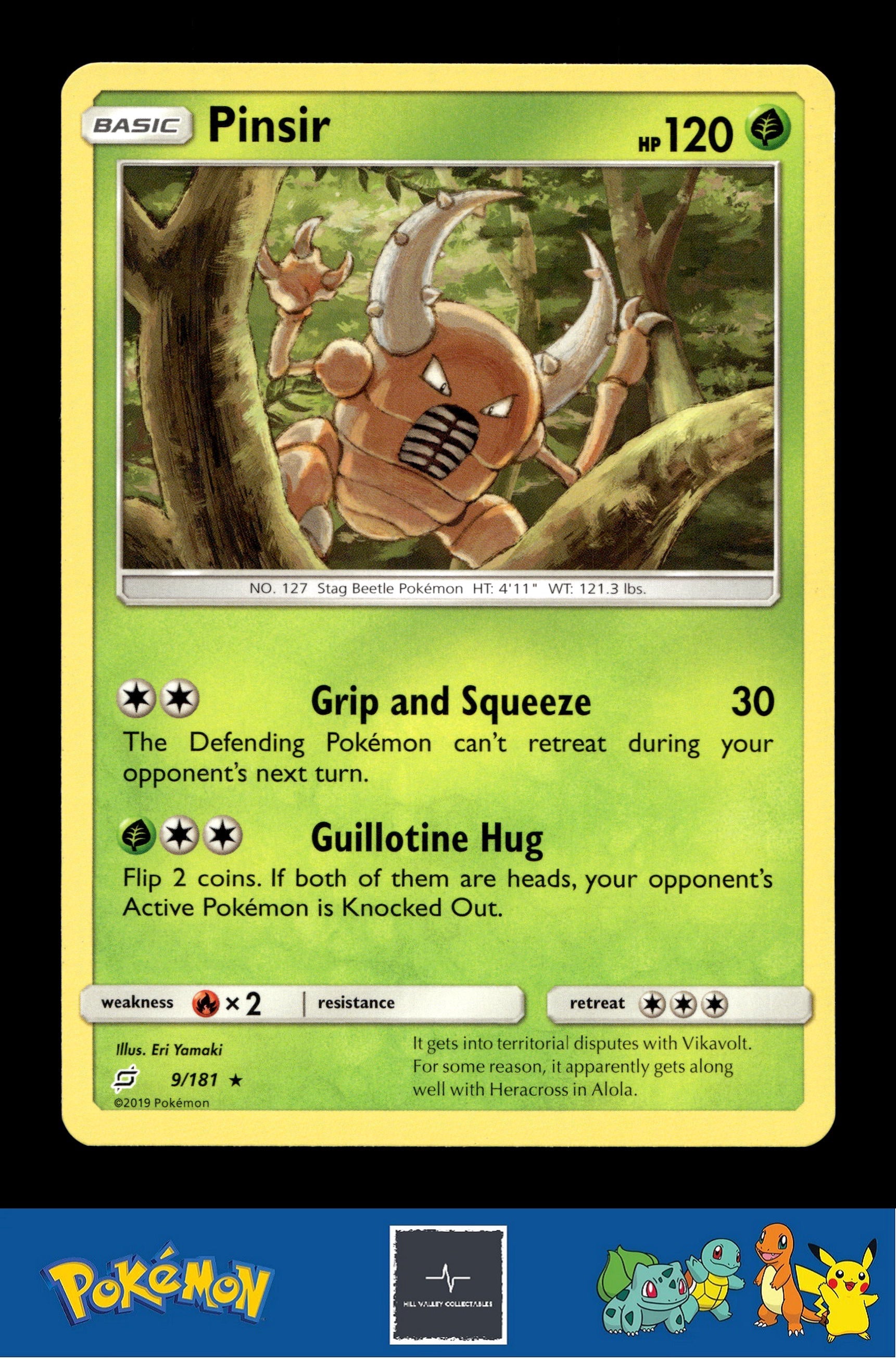 2019 Pokemon SM Team Up 9/181 Pinsir