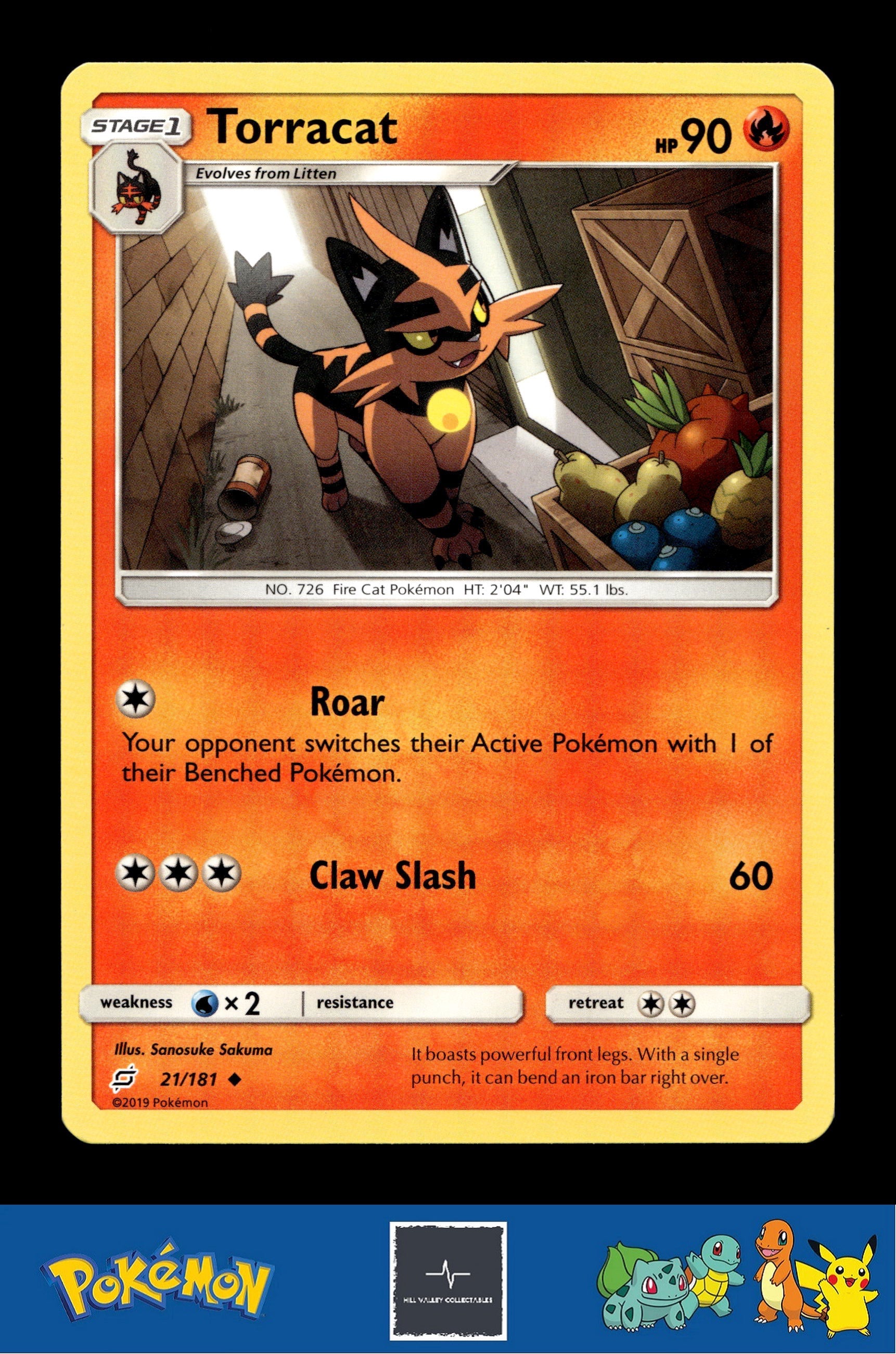 2019 Pokemon SM Team Up 21/181 Torracat