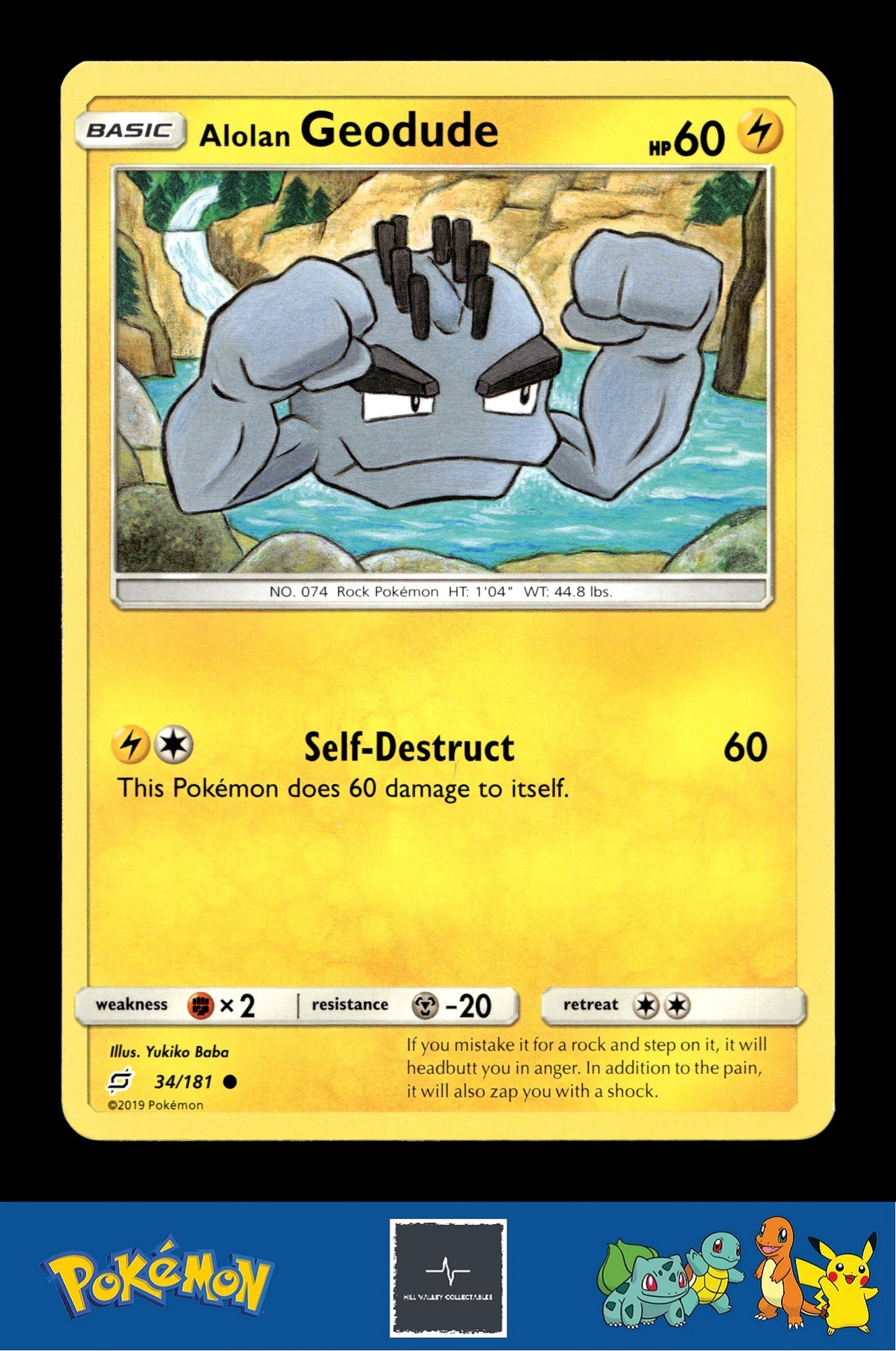 2019 Pokemon SM Team Up 34/181 Alolan Geodude