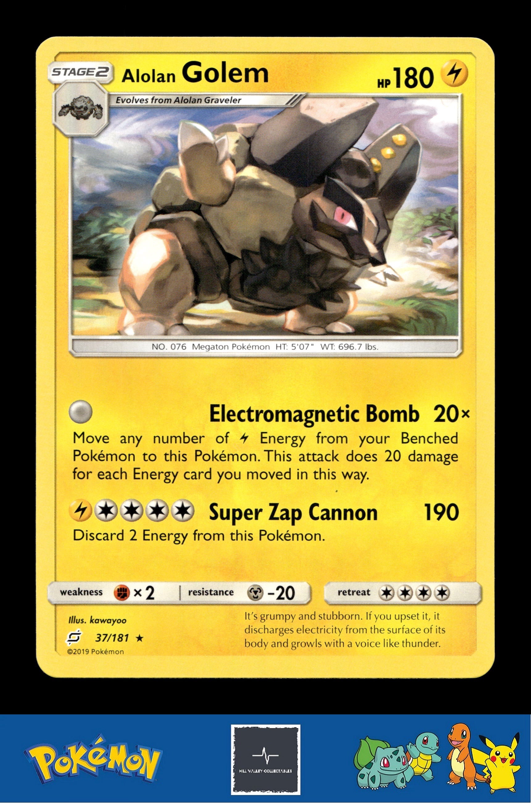 2019 Pokemon SM Team Up 37/181 Alolan Golem