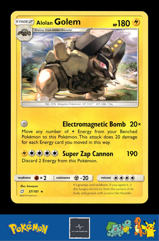 2019 Pokemon SM Team Up 37/181 Alolan Golem