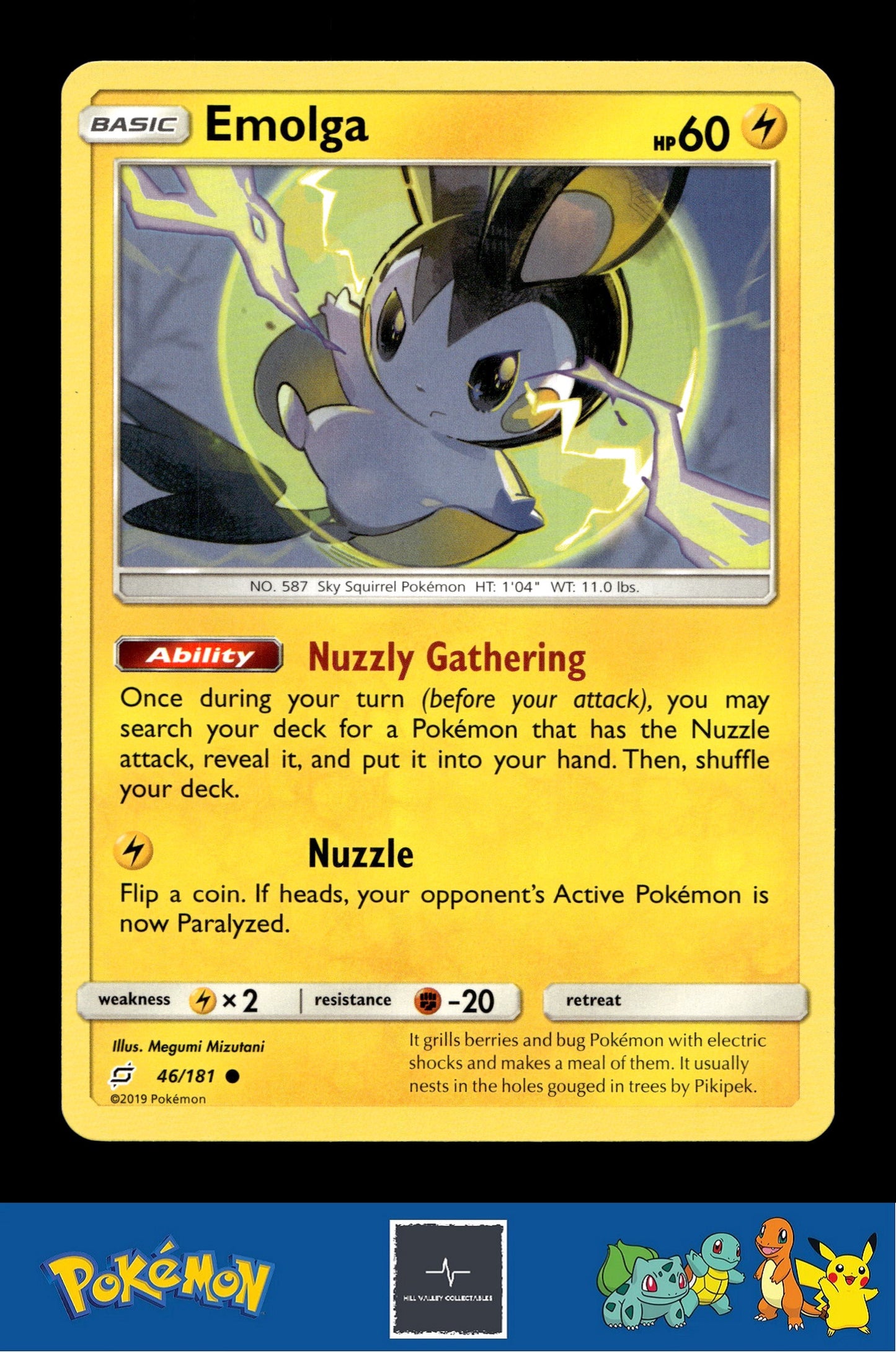 2019 Pokemon SM Team Up 46/181 Emolga