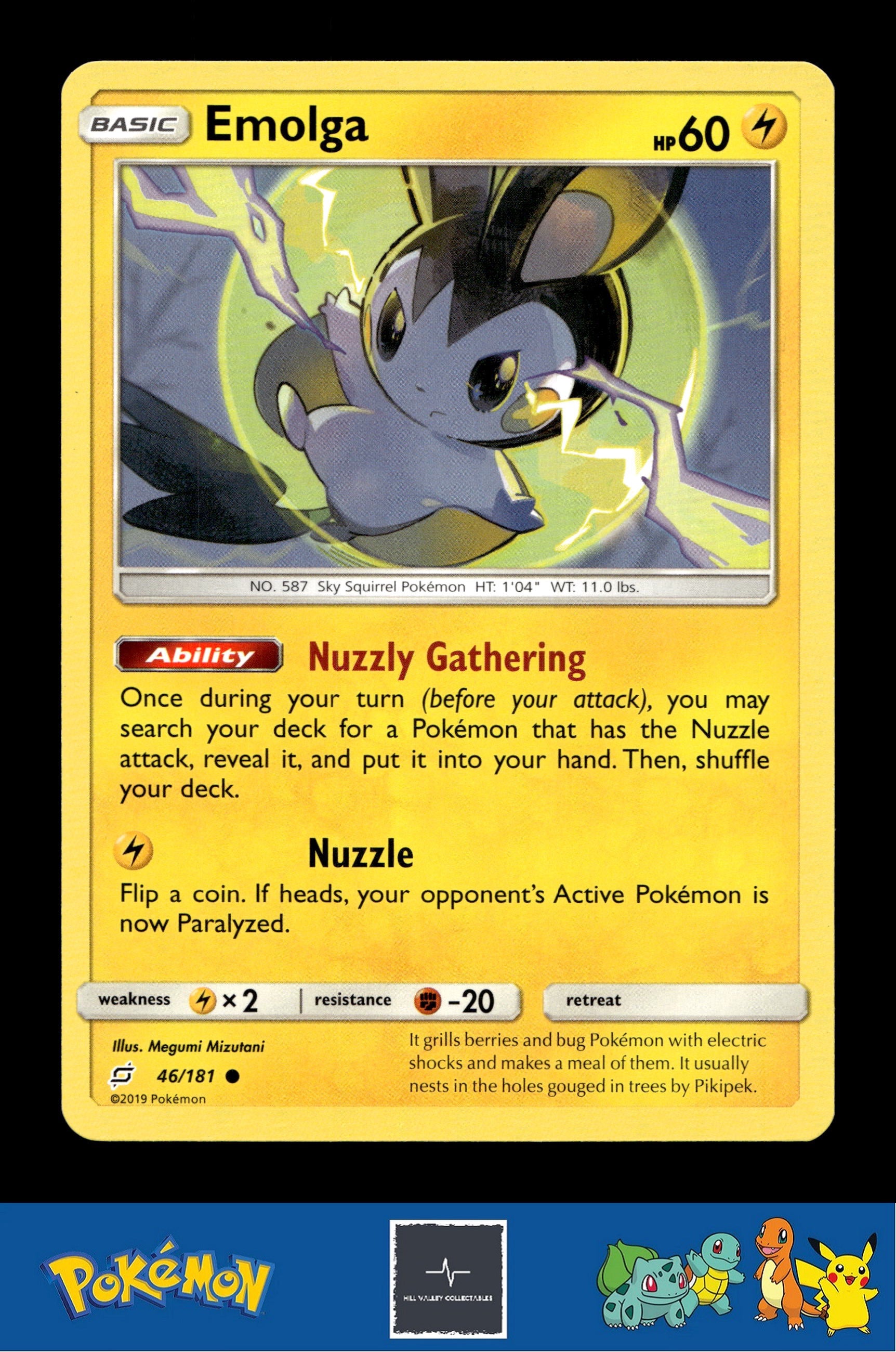 2019 Pokemon SM Team Up 46/181 Emolga