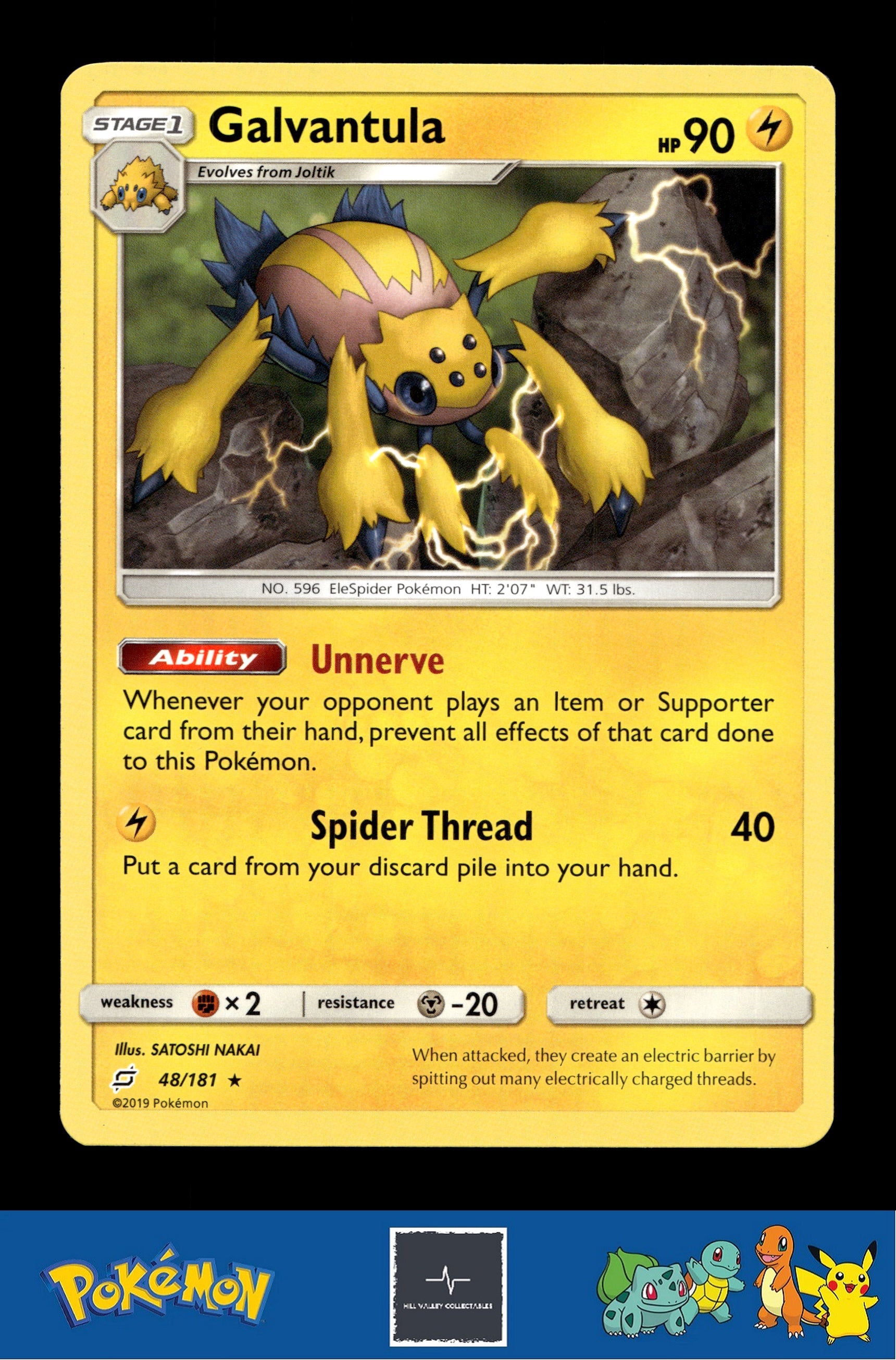 2019 Pokemon SM Team Up 48/181 Galvantula