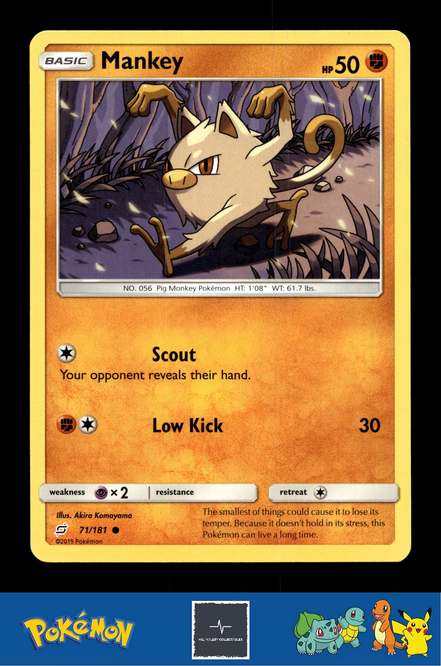 2019 Pokemon SM Team Up 71/181 Mankey