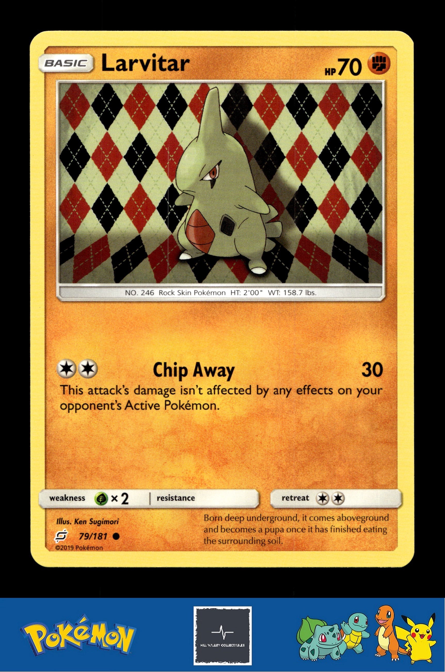 2019 Pokemon SM Team Up 79/181 Larvitar