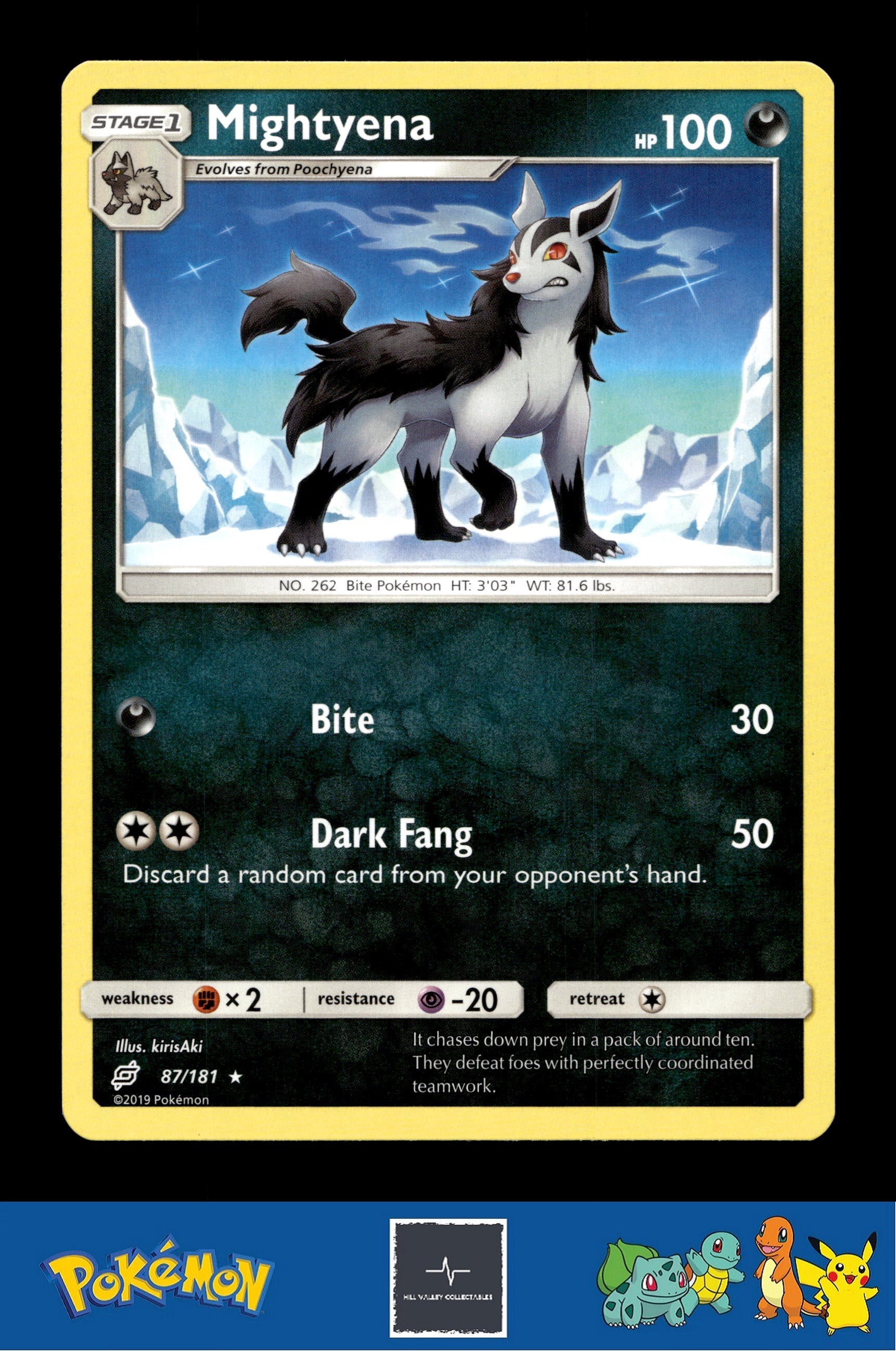 2019 Pokemon SM Team Up 87/181 Mightyena