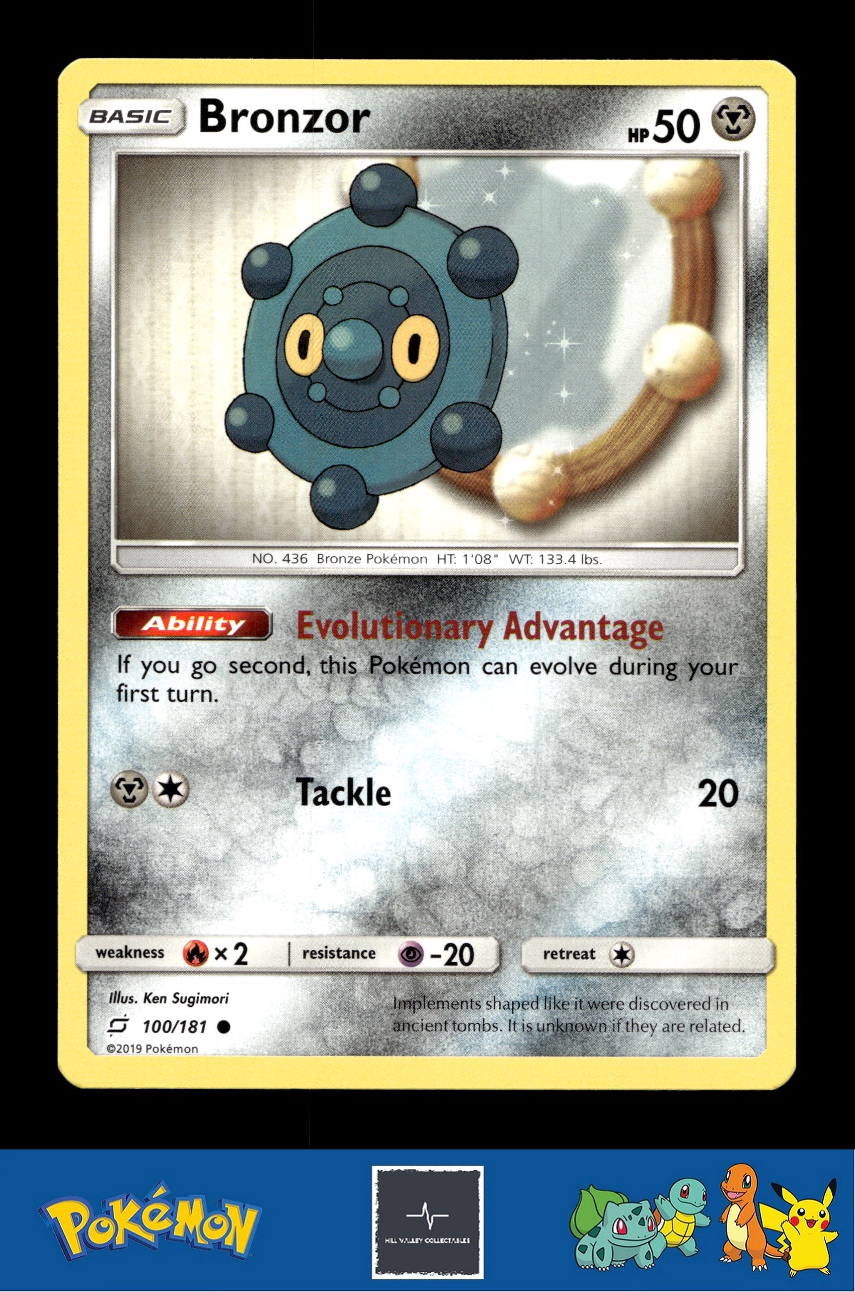 2019 Pokemon SM Team Up 100/181 Bronzor