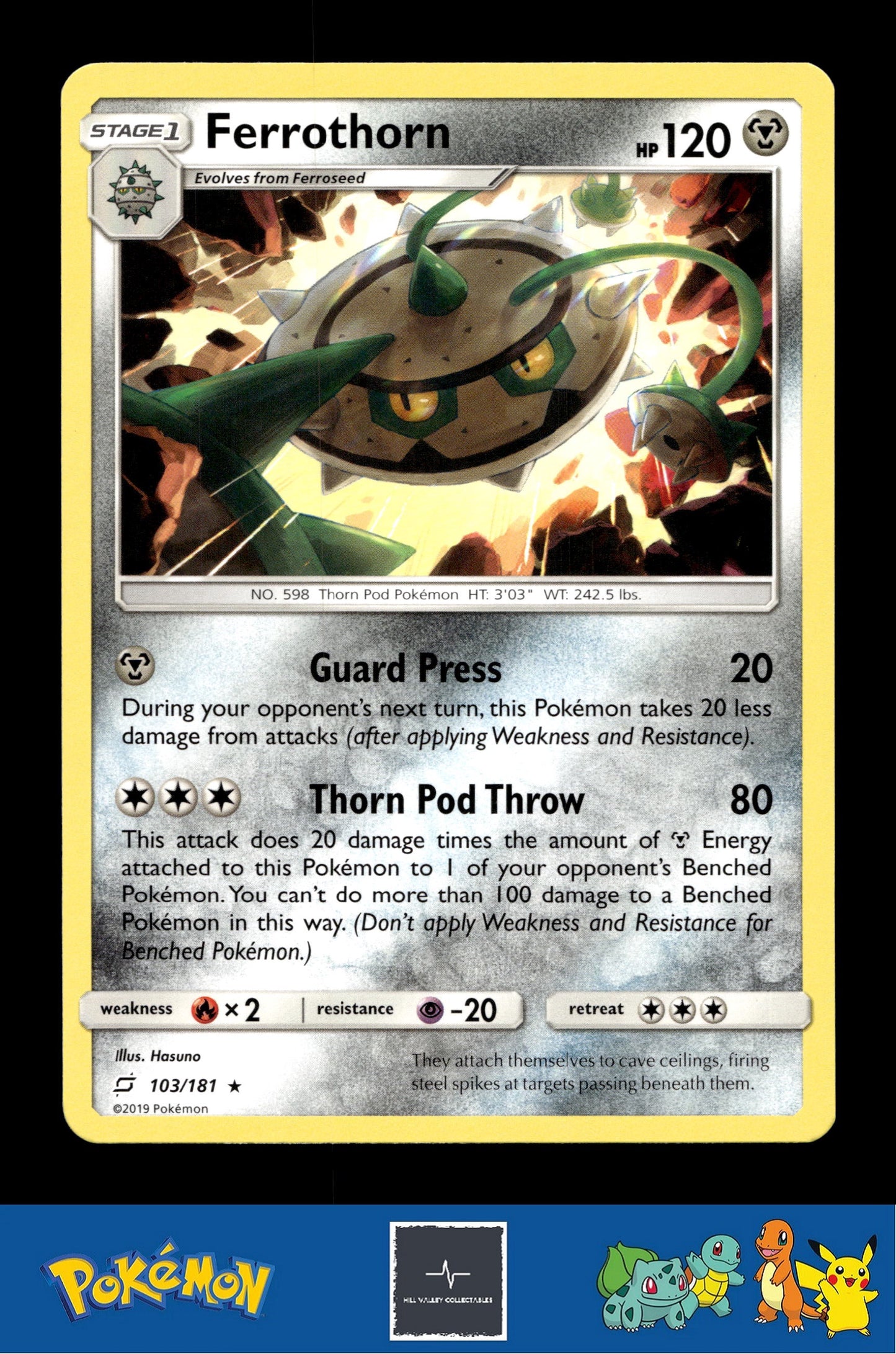 2019 Pokemon SM Team Up 103/181 Ferrothorn