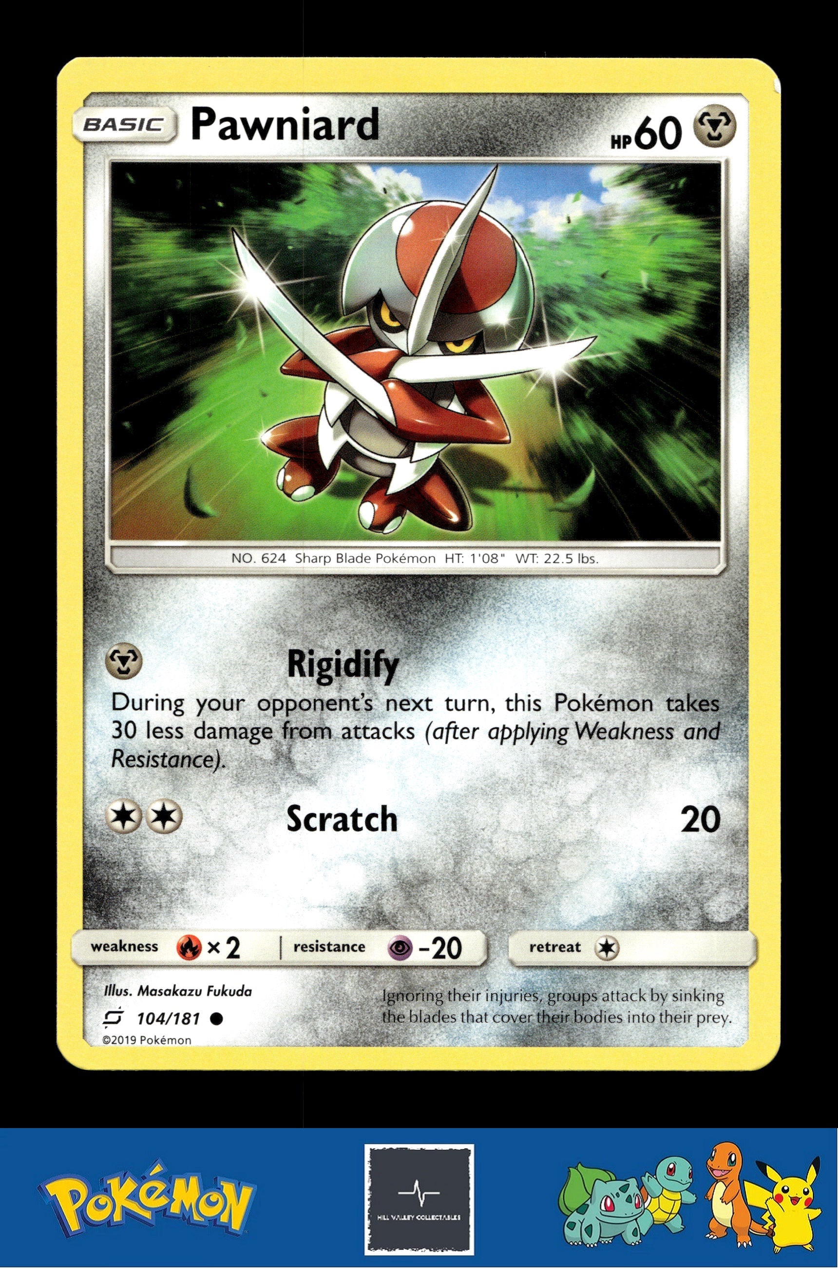 2019 Pokemon SM Team Up 104/181 Pawniard